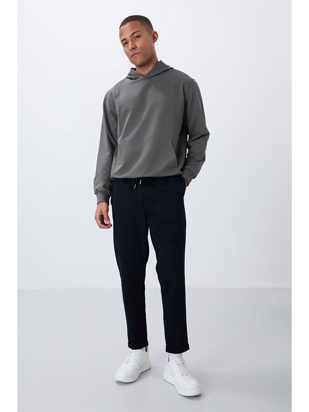 Lacivert Yüzeyi Dokulu Standart Fit Erkek Eşofman Alt - 82154