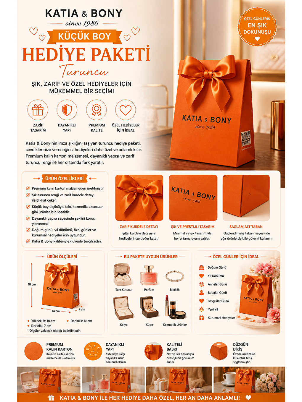 Karışık Küçük Boy Hediye Paketi Turuncu-2