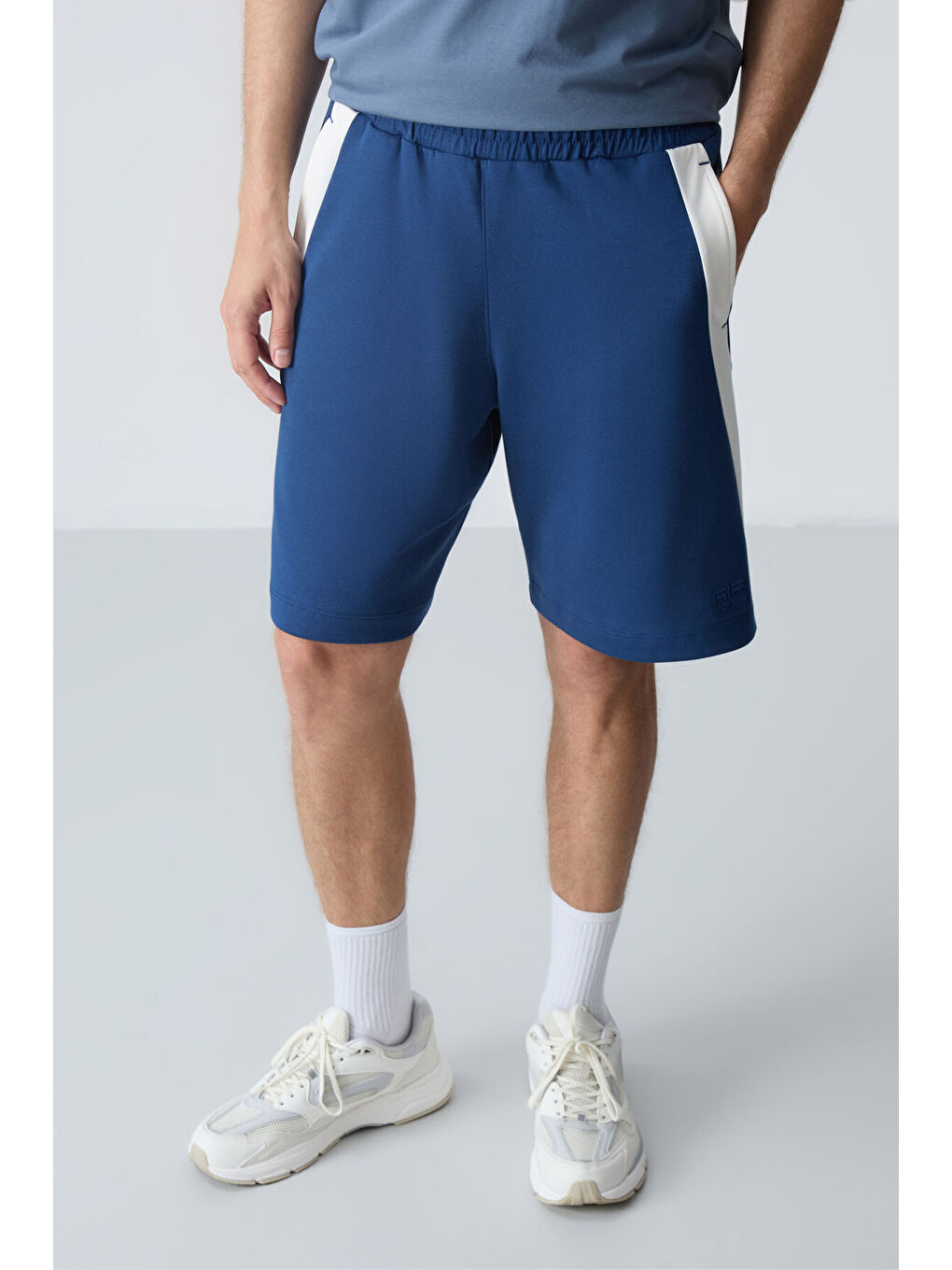 Lacivert Parlament Pamuklu Kalın Yumuşak Dokulu Standart Fit Basic Erkek Şort  - 81280-3