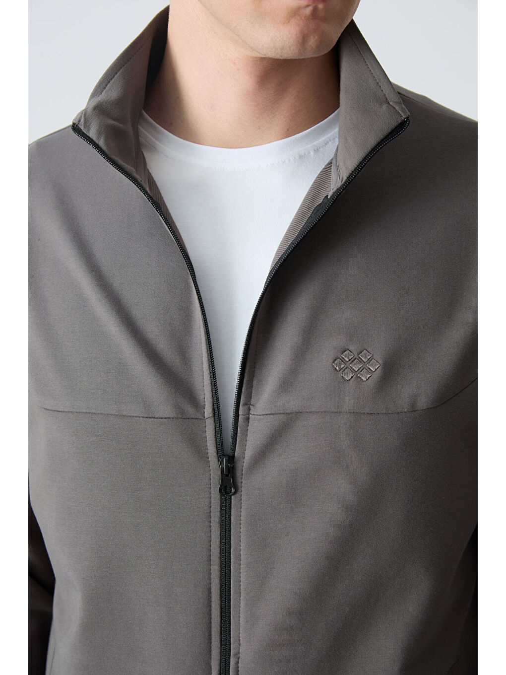 Koyu Gri Pamuklu Kalın Yumuşak Dokulu Comfort Fit Basic Erkek Eşofman Takım - 85260-2