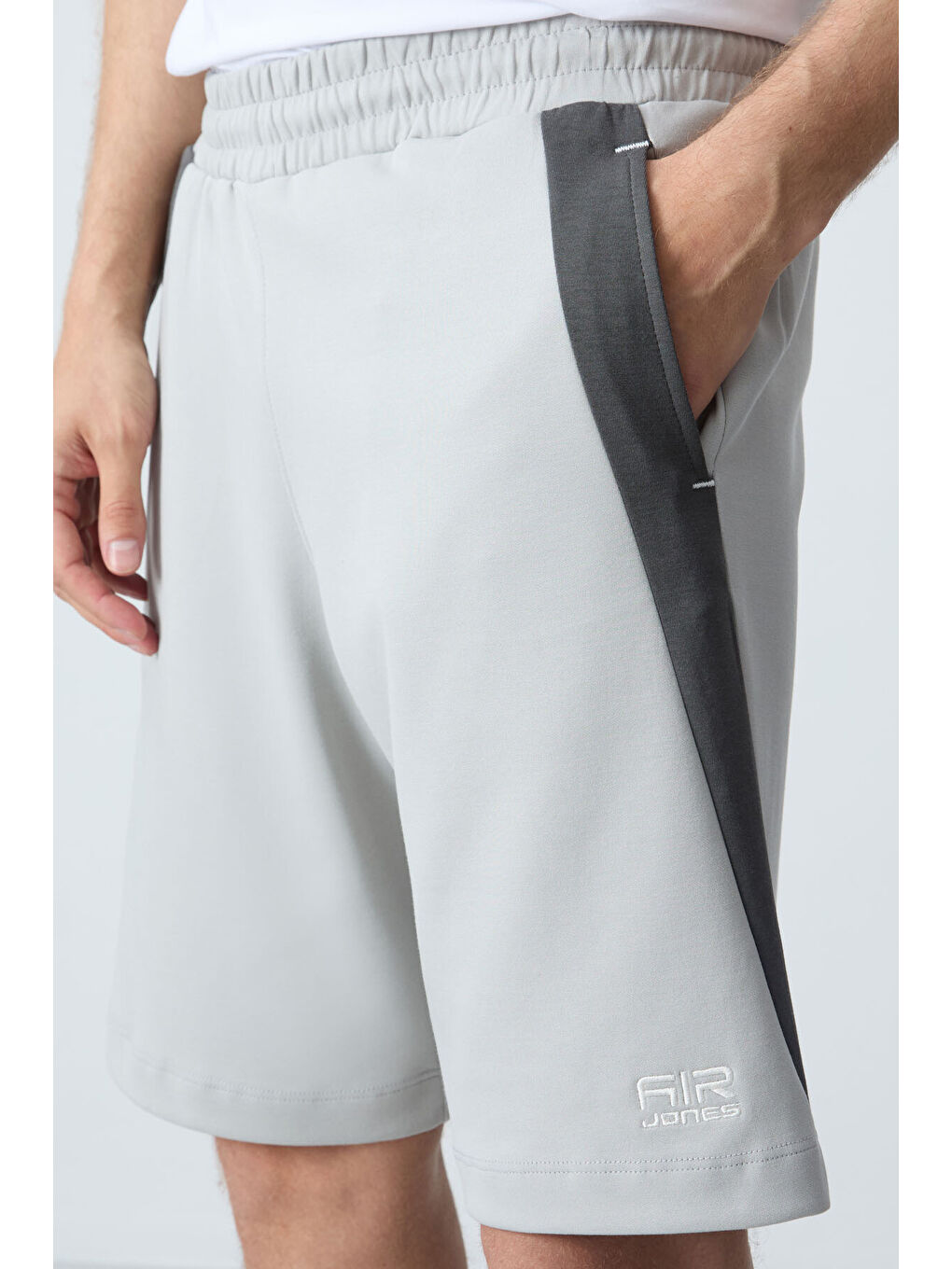 Bej Taş Pamuklu Kalın Yumuşak Dokulu Standart Fit Basic Erkek Şort  - 81280-2