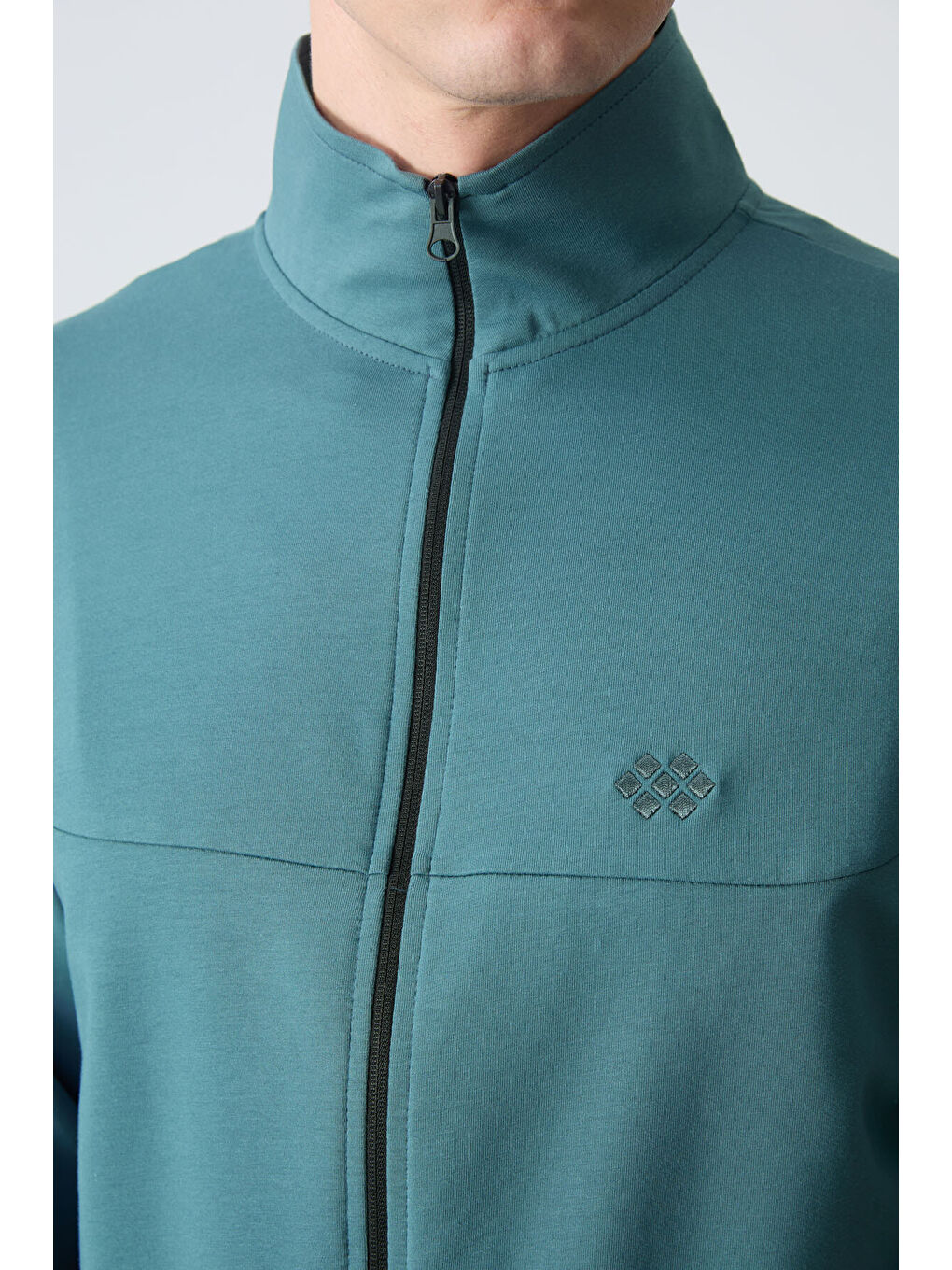 Orman Yeşili Pamuklu Kalın Yumuşak Dokulu Comfort  Fit Basic Erkek Eşofman Takım - 85260-4