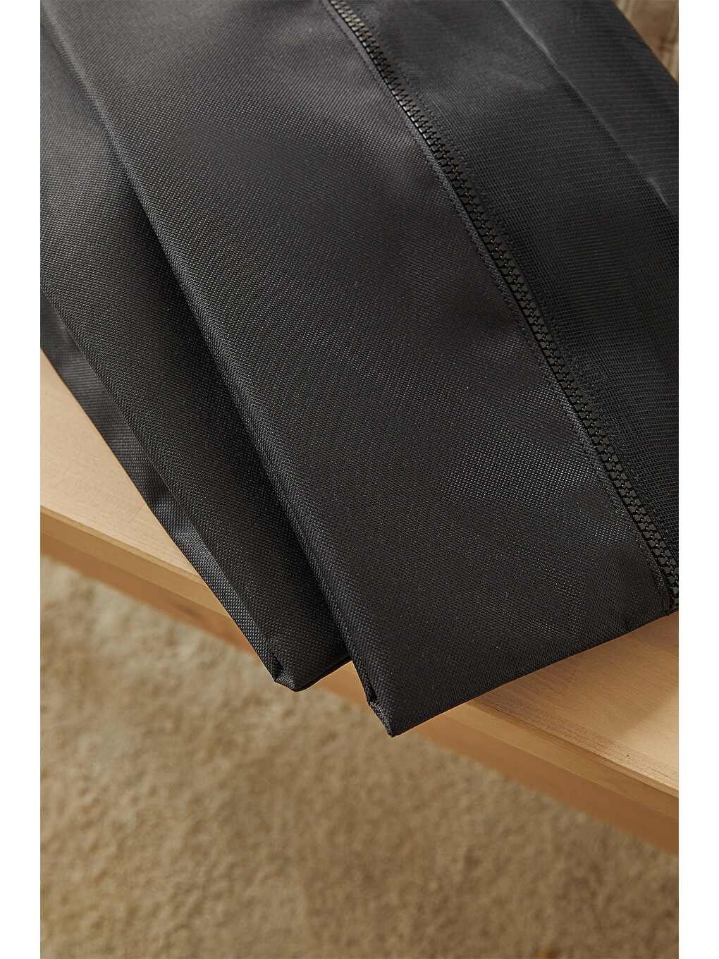 2'li Siyah Renk Fileli Oxford Kumaş Ayakkabı Düzenleyici Taşıma Çantası Seti 22 X 40 X 9 Cm-5