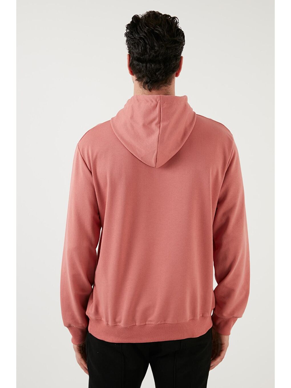 Buratti Pembe Slim Fit Baskılı Kapüşonlu Kanguru Cepli Pamuklu Sweat 5414019 - 4