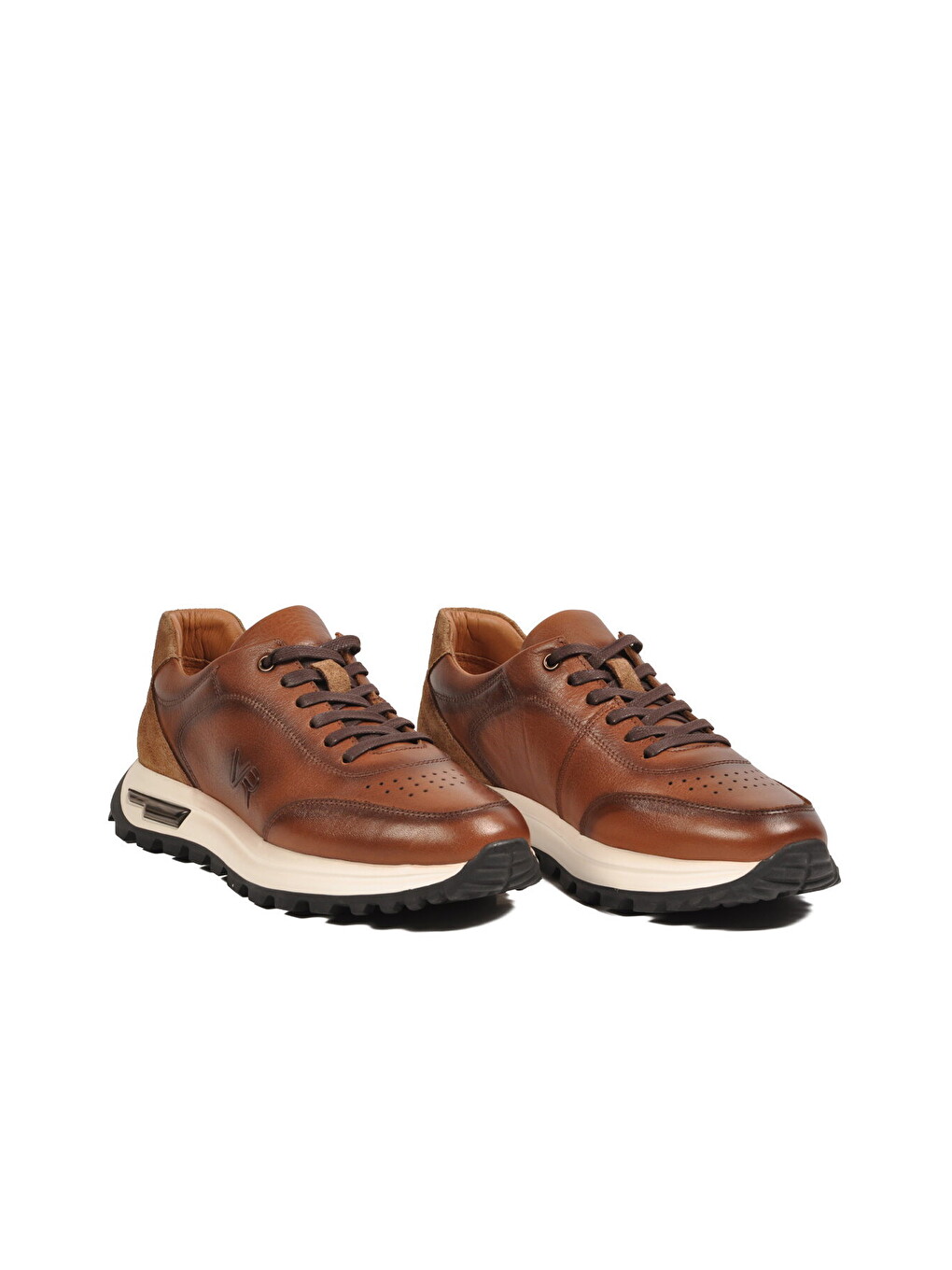 Kahverengi Taba Hakiki Deri Erkek Sneaker Memory Taban Premium Casual Ayakkabı M654 M-1