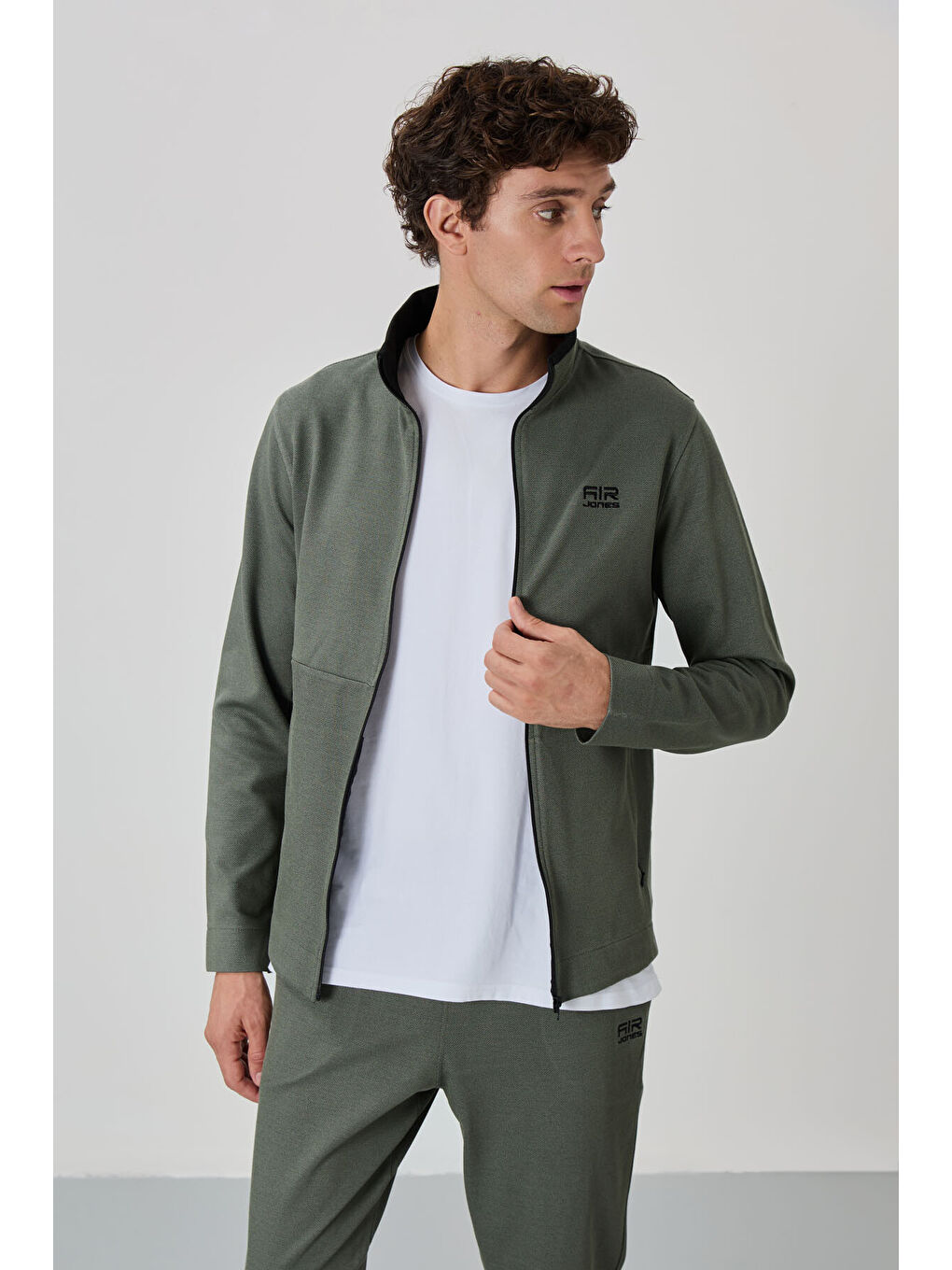 Carlos Haki Standart Kalıp Erkek Eşofman Takım - 85209-1