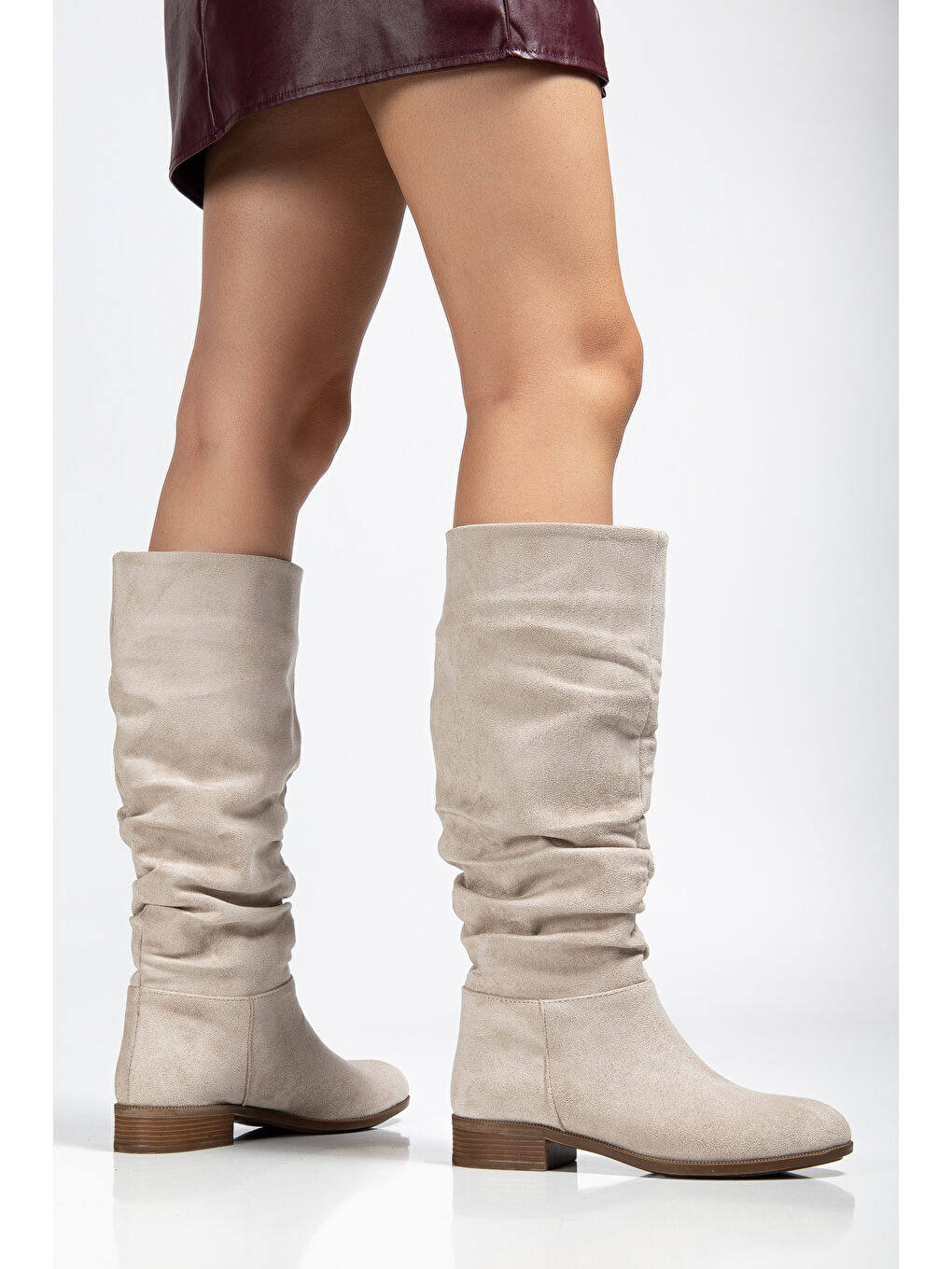 Bej Lusso Kadın Soğuk Geçirmez Kışlık Çizme-2