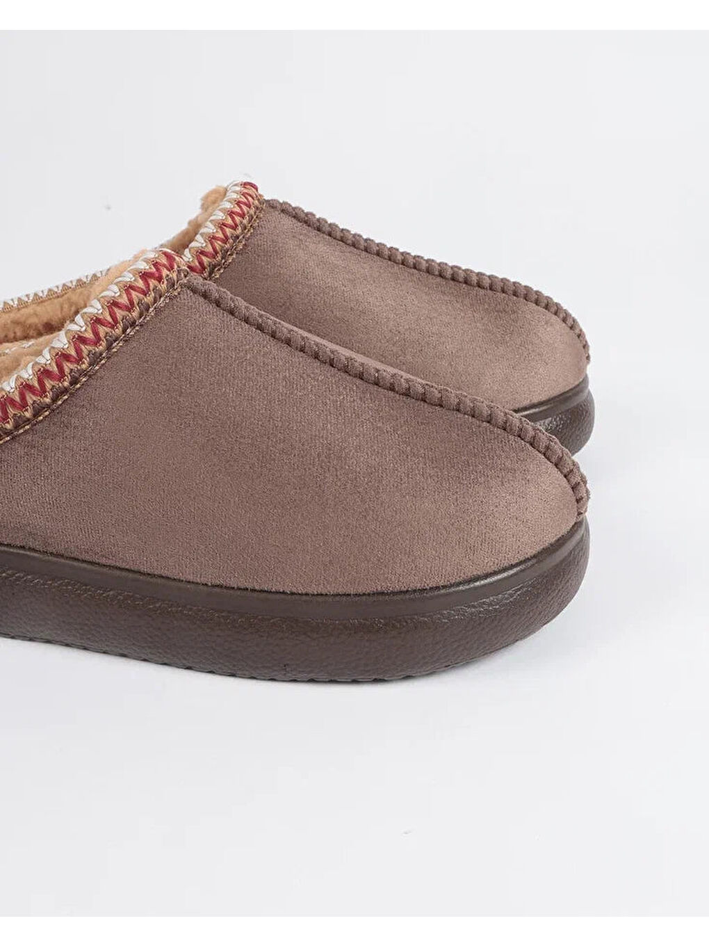 Bej Kadın Etnik Desenli Ev İçi Ayakkabı - Mary-1