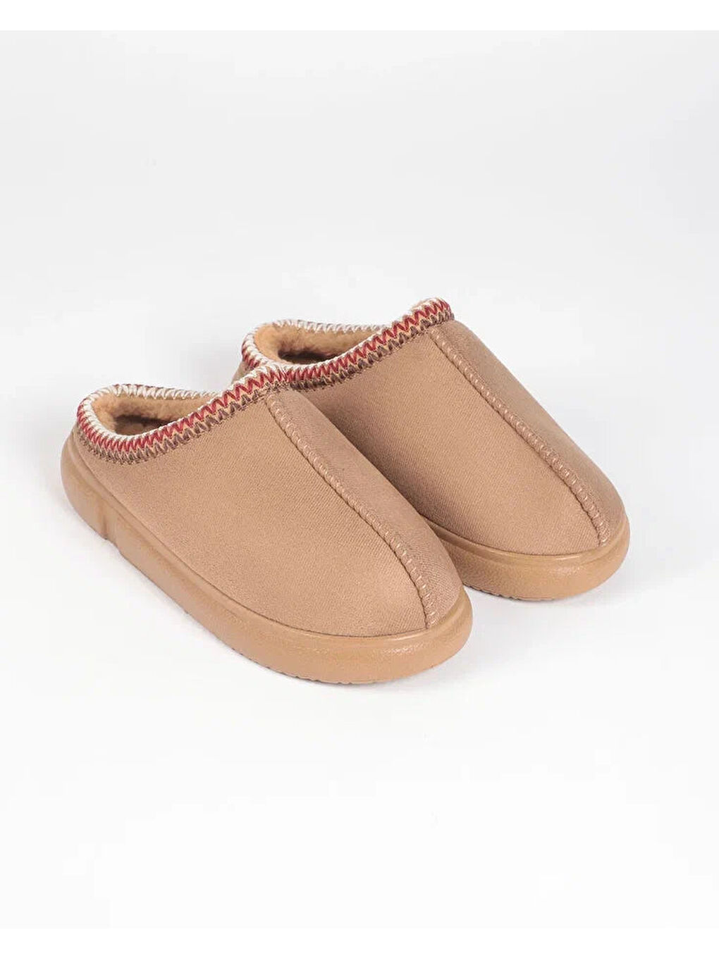 Kahverengi Kadın Etnik Desenli Ev İçi Ayakkabı - Mary