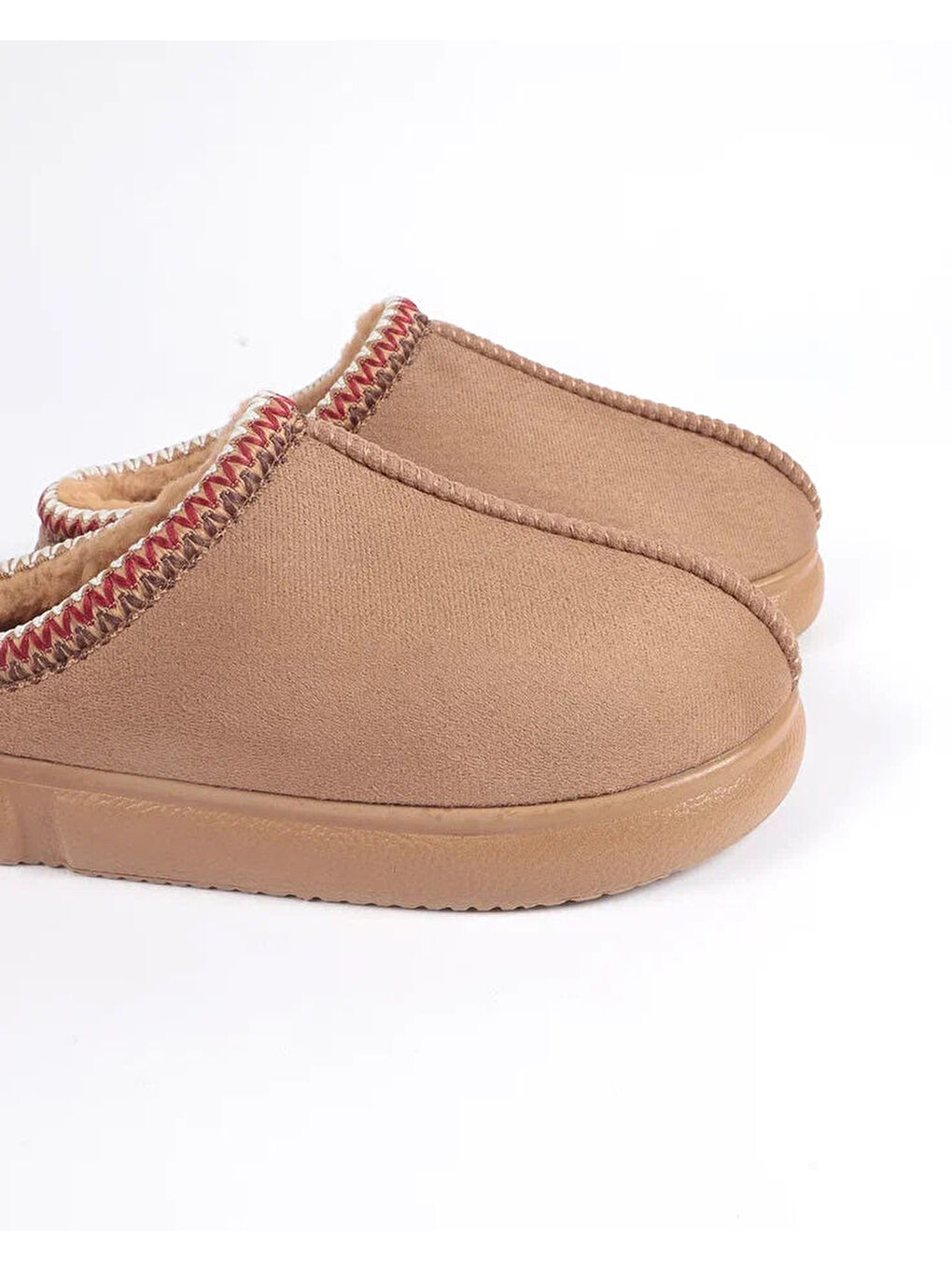 Kahverengi Kadın Etnik Desenli Ev İçi Ayakkabı - Mary-1