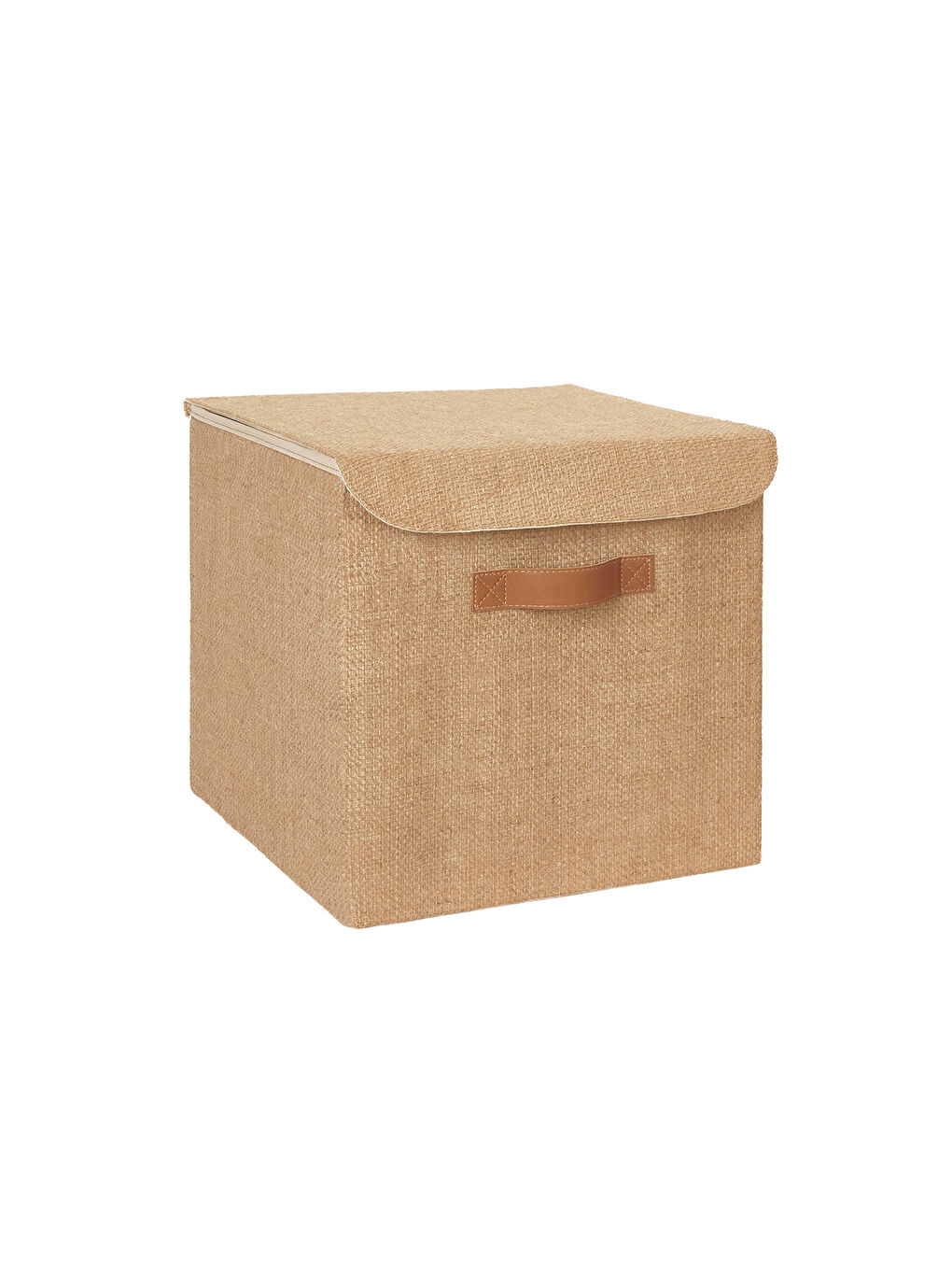 Bej Jüt Kapaklı Kutu 30 x 30 x 30 cm-5