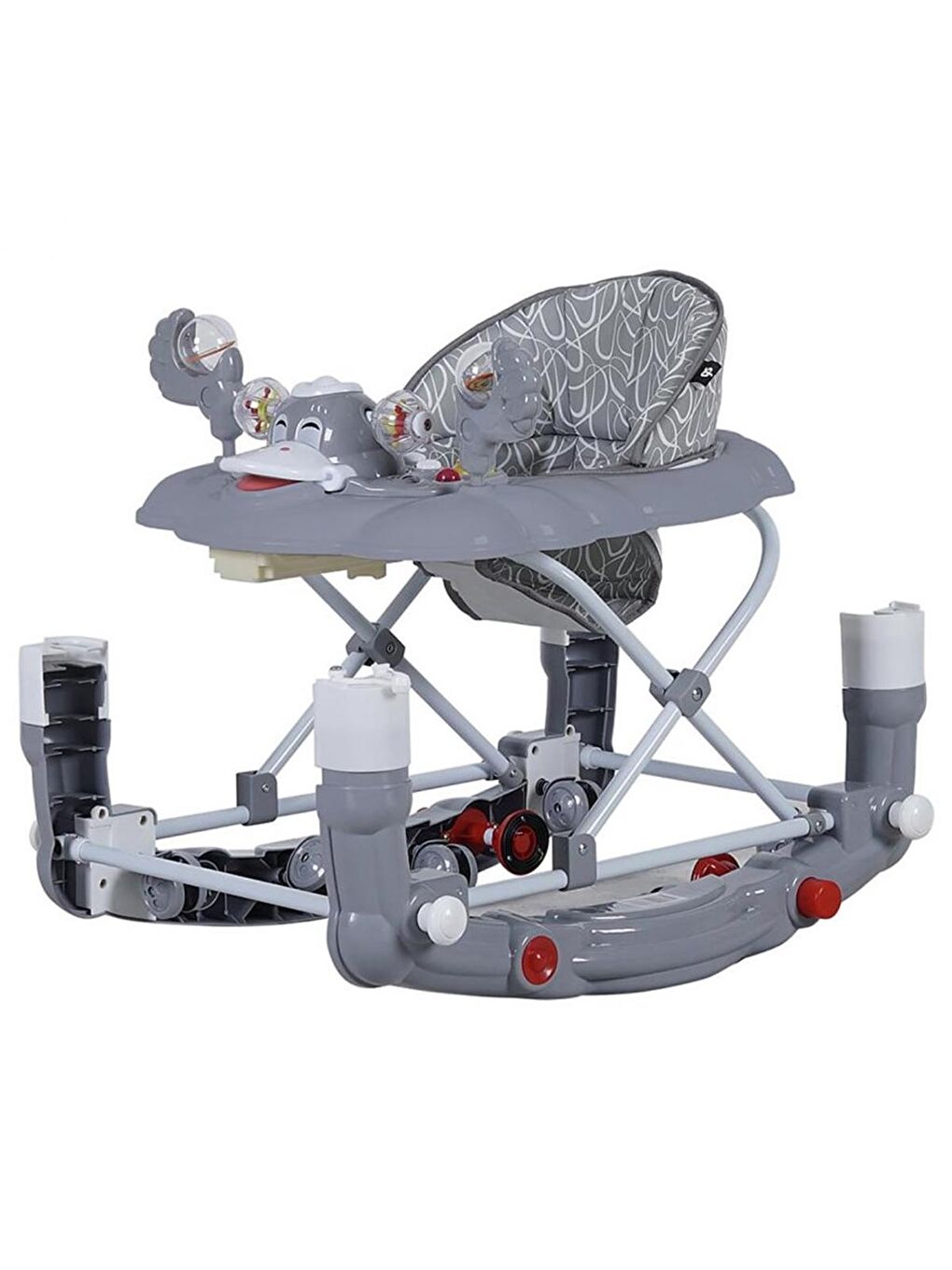 Kiddy Sallanmalı Bebek Yürüteci - Gri-4