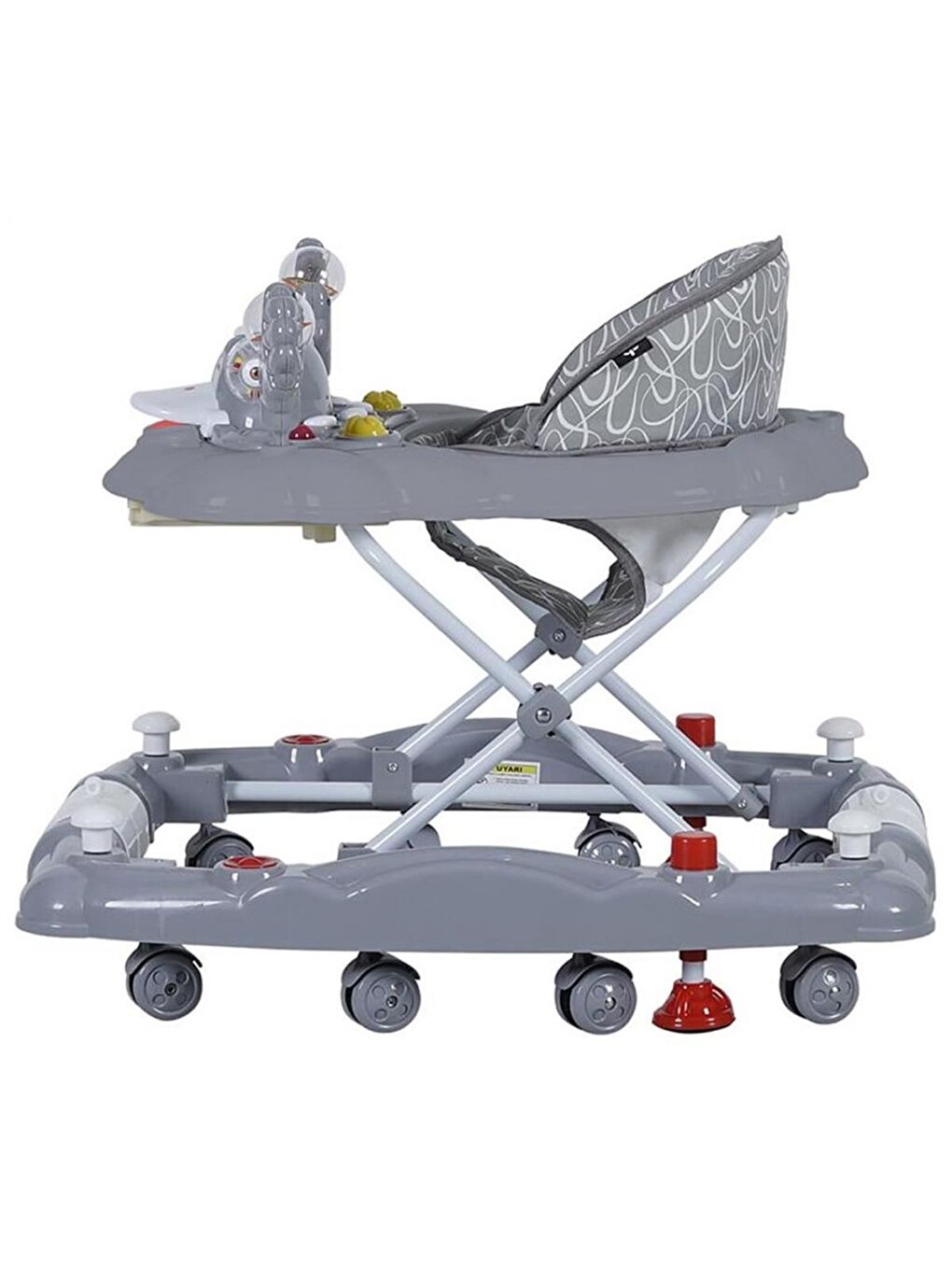 Kiddy Sallanmalı Bebek Yürüteci - Gri-5