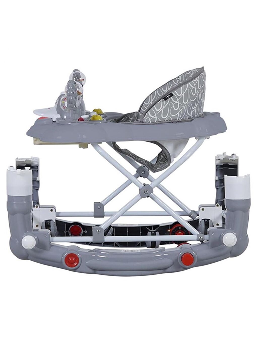 Kiddy Sallanmalı Bebek Yürüteci - Gri-6