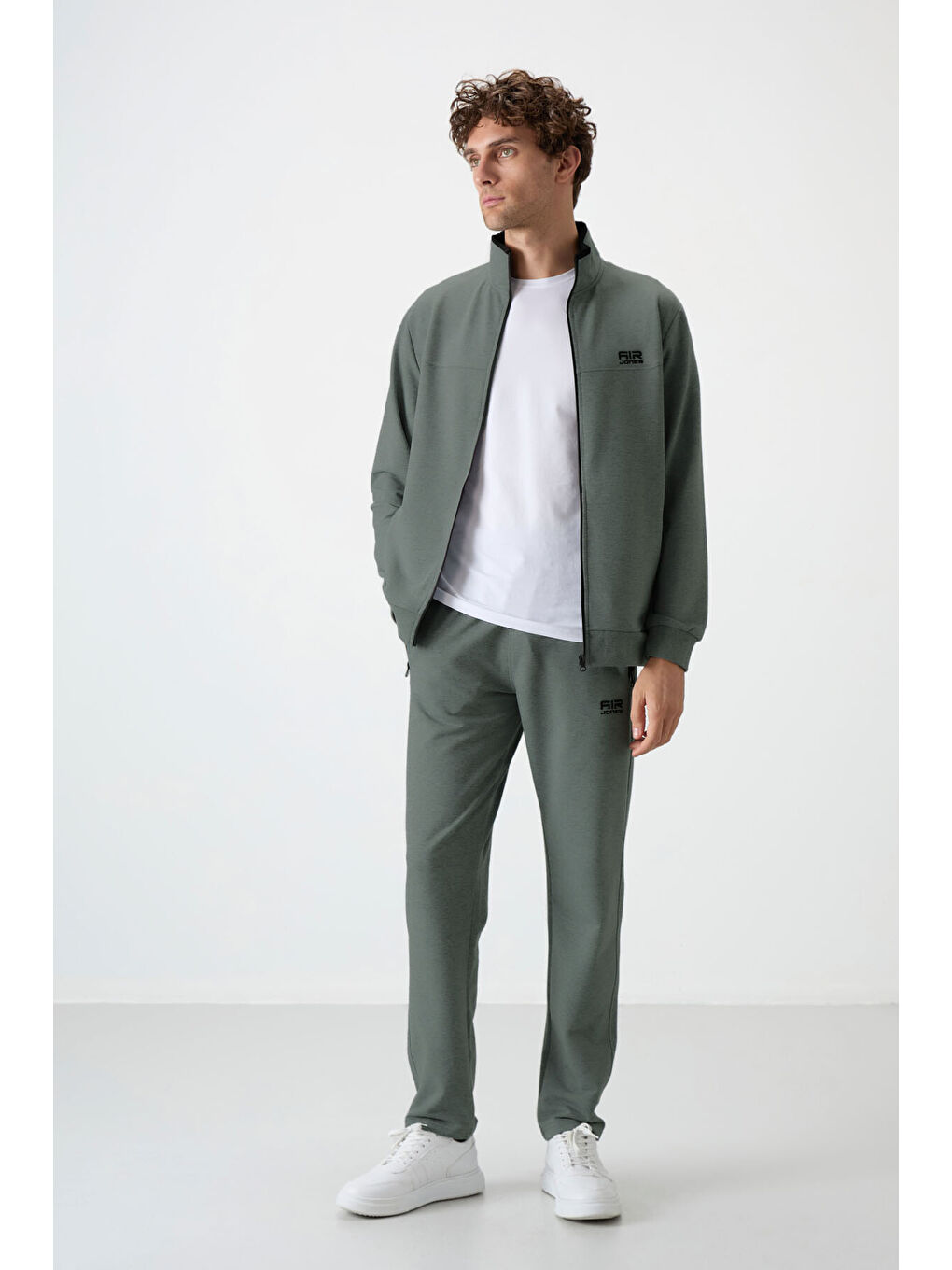 Yeşil Troy Çağla Standart Kalıp Erkek Eşofman Takım - 85196-3