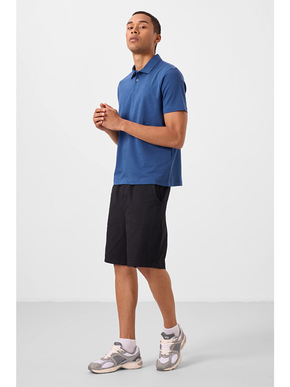 Mavi Parlament Basic Logolu Standart Kalıp Triko Polo Yaka Erkek Tişört - 87748-2