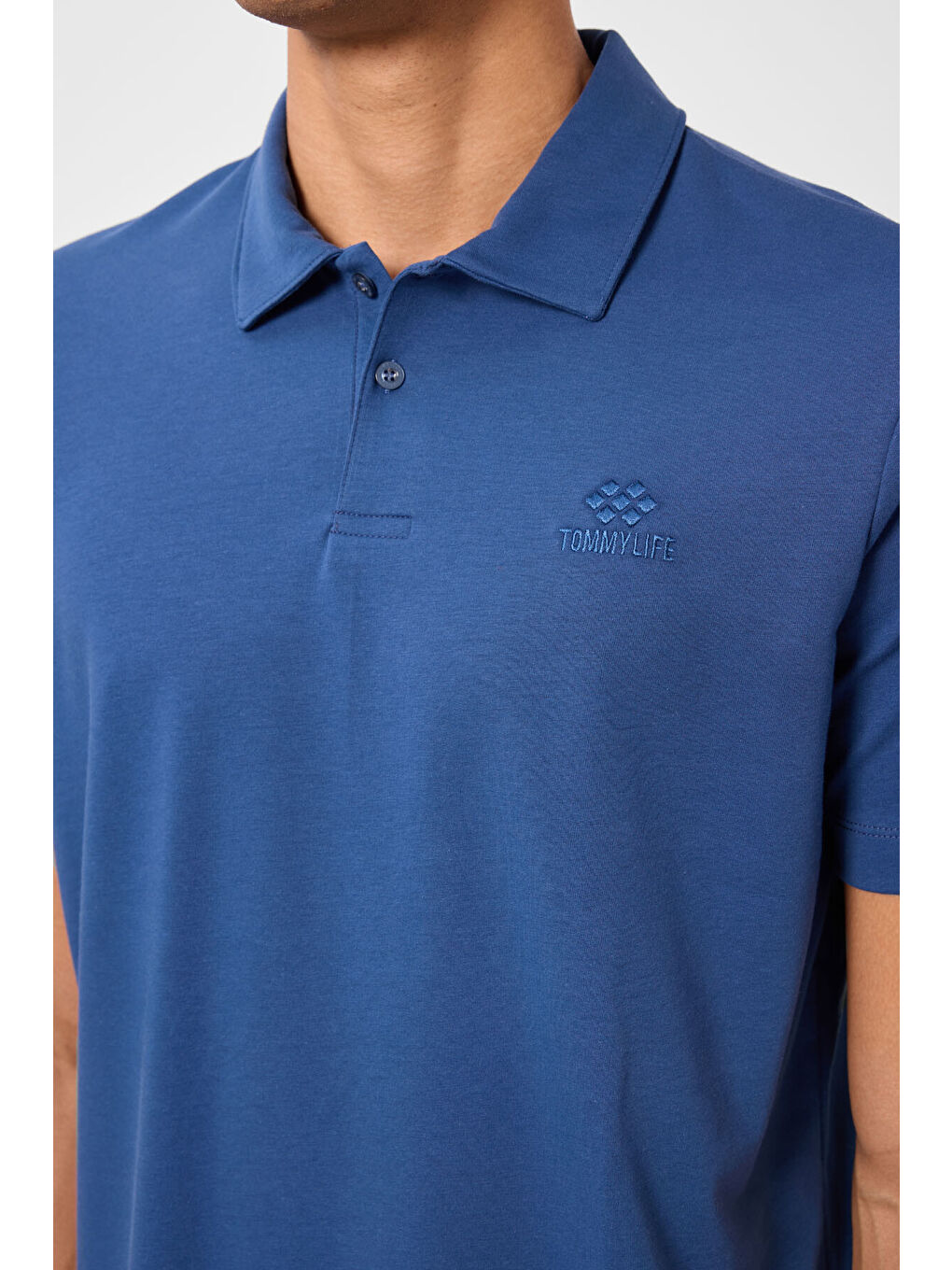 Mavi Parlament Basic Logolu Standart Kalıp Triko Polo Yaka Erkek Tişört - 87748-3