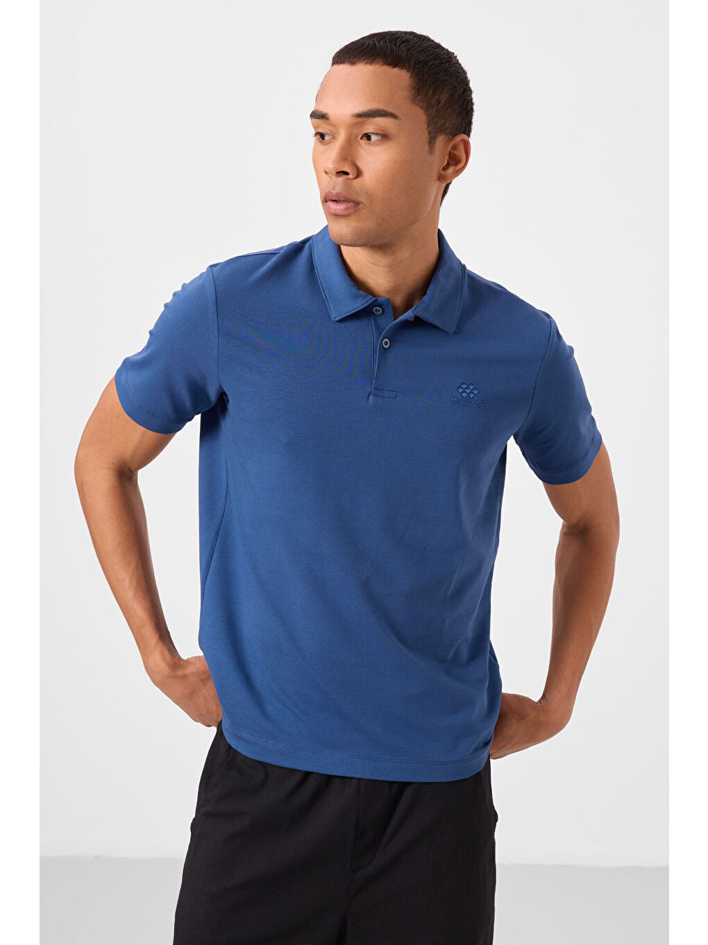 Mavi Parlament Basic Logolu Standart Kalıp Triko Polo Yaka Erkek Tişört - 87748-4