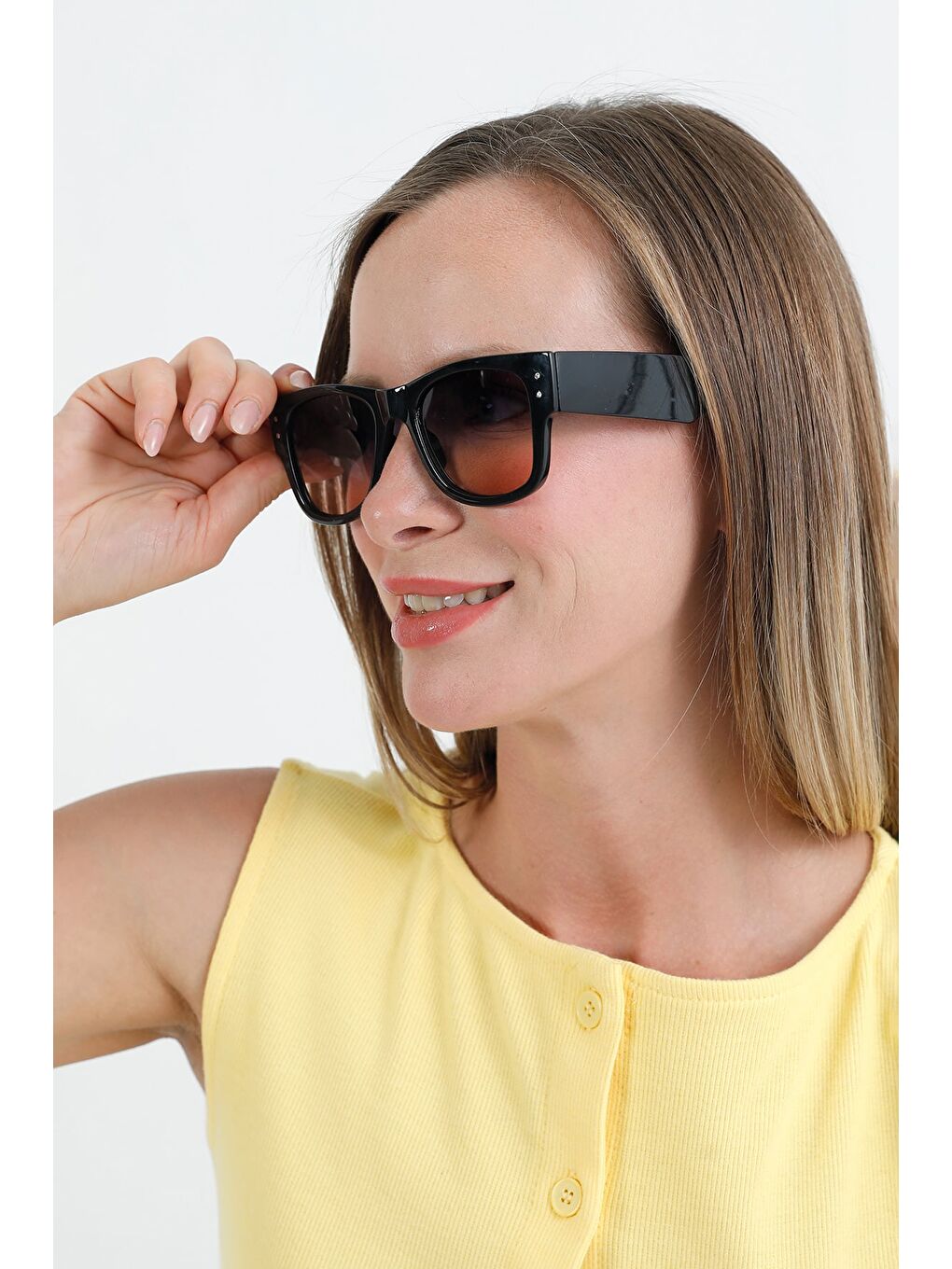 Kahverengi Parlak Çerçeveli Güneş Gözlüğü-2