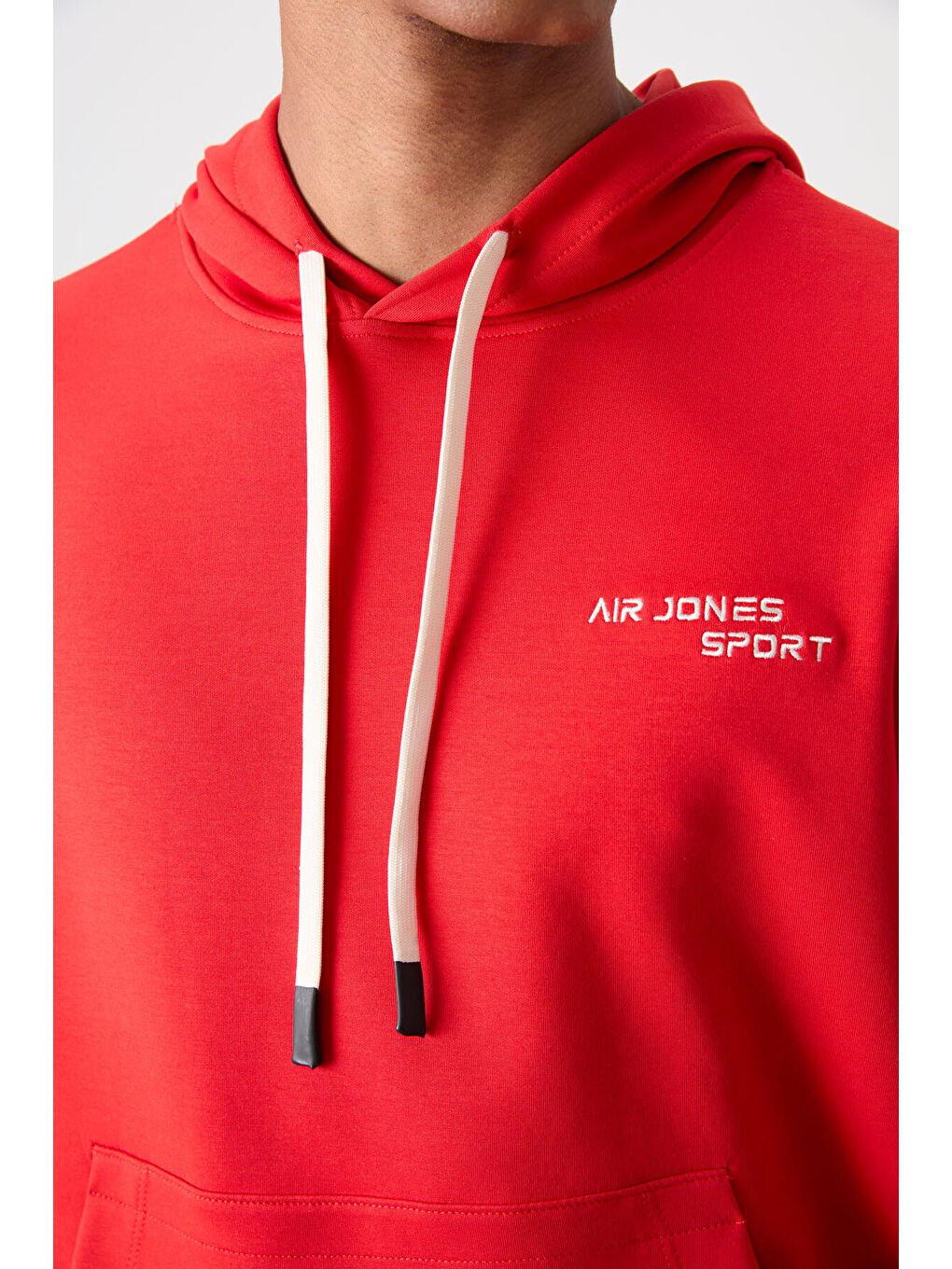 Kırmızı Pamuklu Kalın Yumuşak Dokulu Comfort Fit Nakışlı Erkek Eşofman Takım - 85255-2