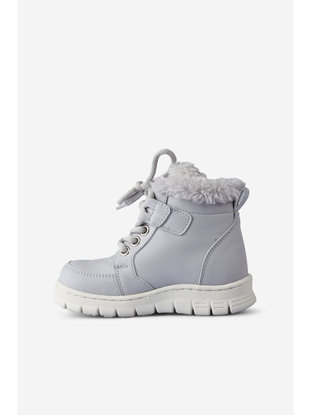 Punto Kürklü Kız Bebek Gri Bot-1