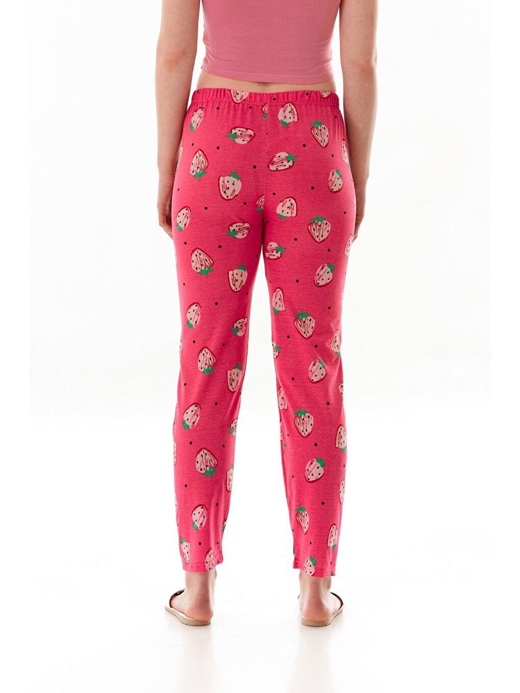 Yeşil Çiçek Baskılı Pijama Altı-4