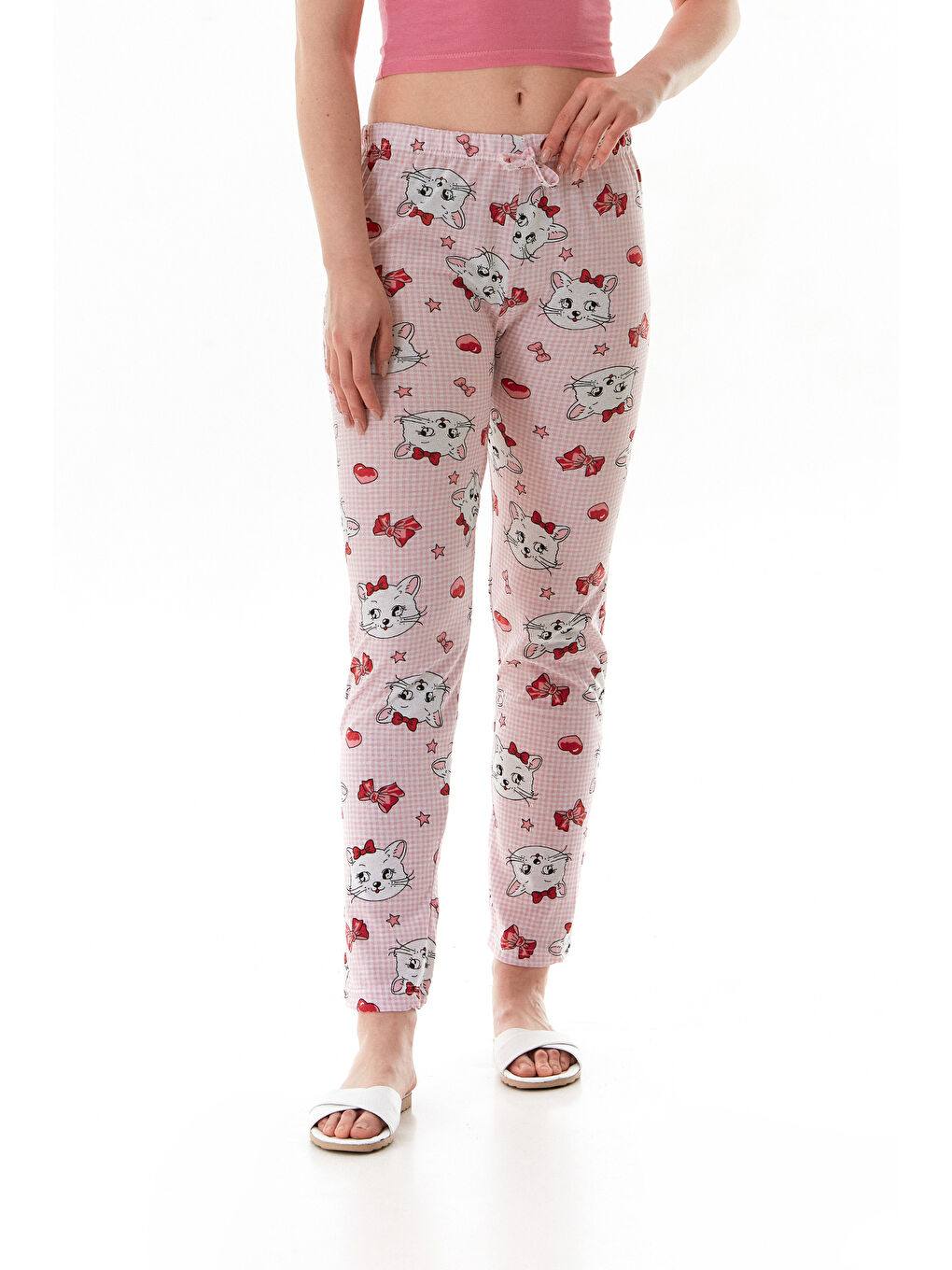 Pembe Limon Baskılı Pijama Altı-3