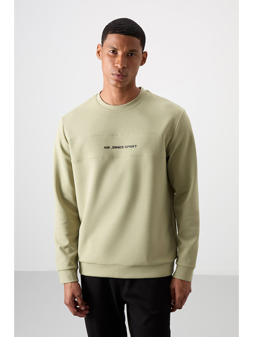 Siyah Pamuklu Kalın Yumuşak Dokulu Comfort Fit Baskılı Erkek Eşofman Takım - 85253-1