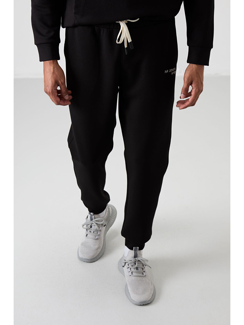 Lila Pamuklu Kalın Yumuşak Dokulu Comfort Fit Nakışlı Erkek Eşofman Takım - 85255-2