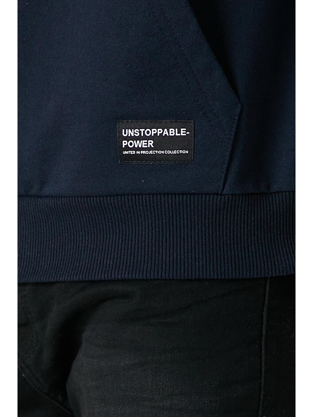 MMETALIC Lacivert  Kapüşonlu Kanguru Cepli Erkek Hoodie - 4