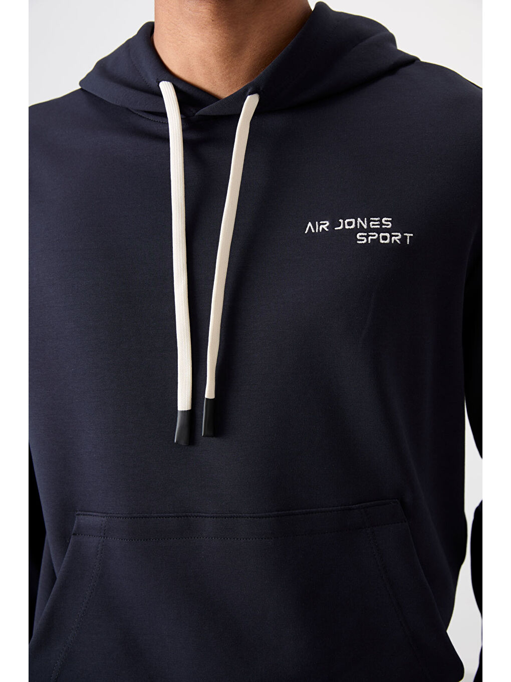 Lacivert Pamuklu Kalın Yumuşak Dokulu Comfort Fit Nakışlı Erkek Eşofman Takım - 85255-1