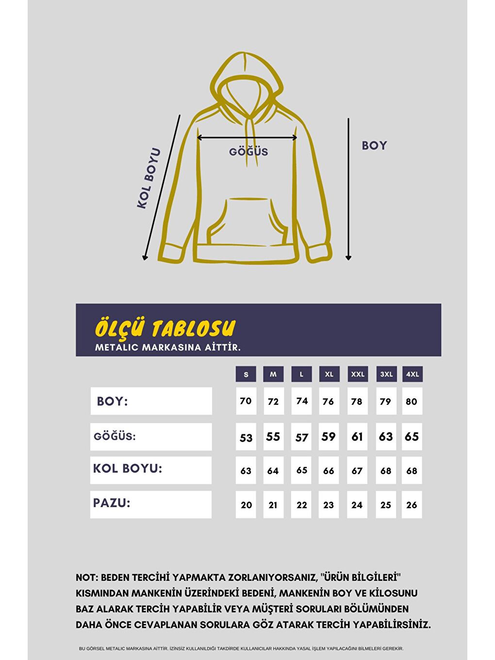MMETALIC Siyah  Kapüşonlu Kanguru Cepli Erkek Hoodie - 5