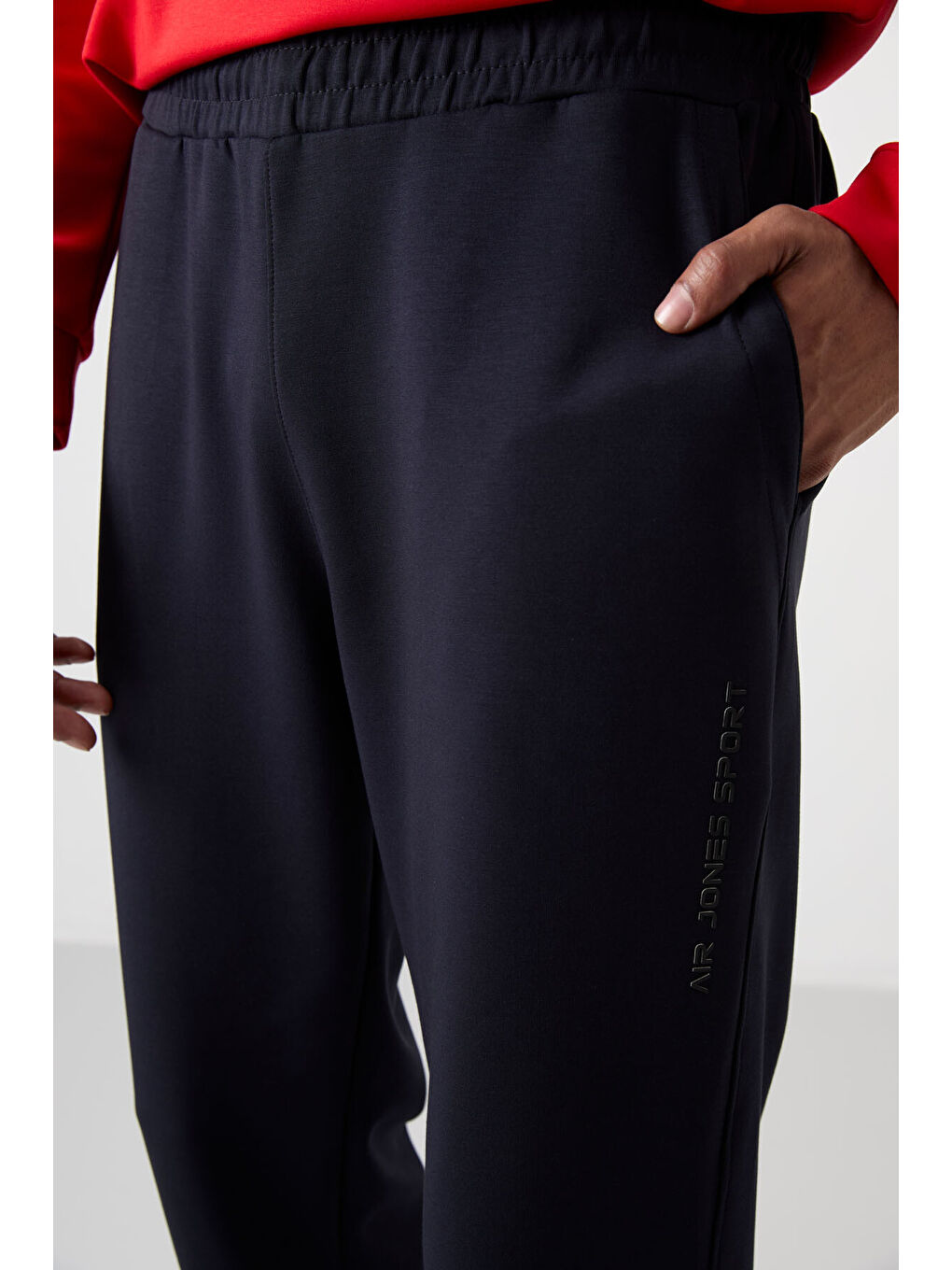 Kırmızı Pamuklu Kalın Yumuşak Dokulu Comfort Fit Baskılı Erkek Eşofman Takım - 85253-4