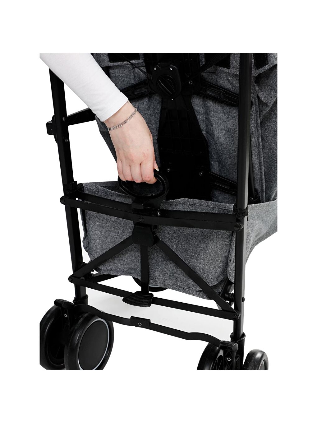 Polo20 Lüks Baston Bebek Arabası - Gri-10