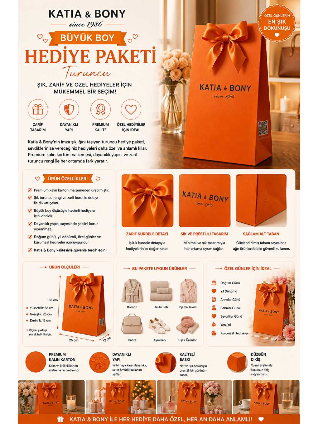 Karışık Büyük Boy Katia & Bony Hediye Paketi Turuncu-2