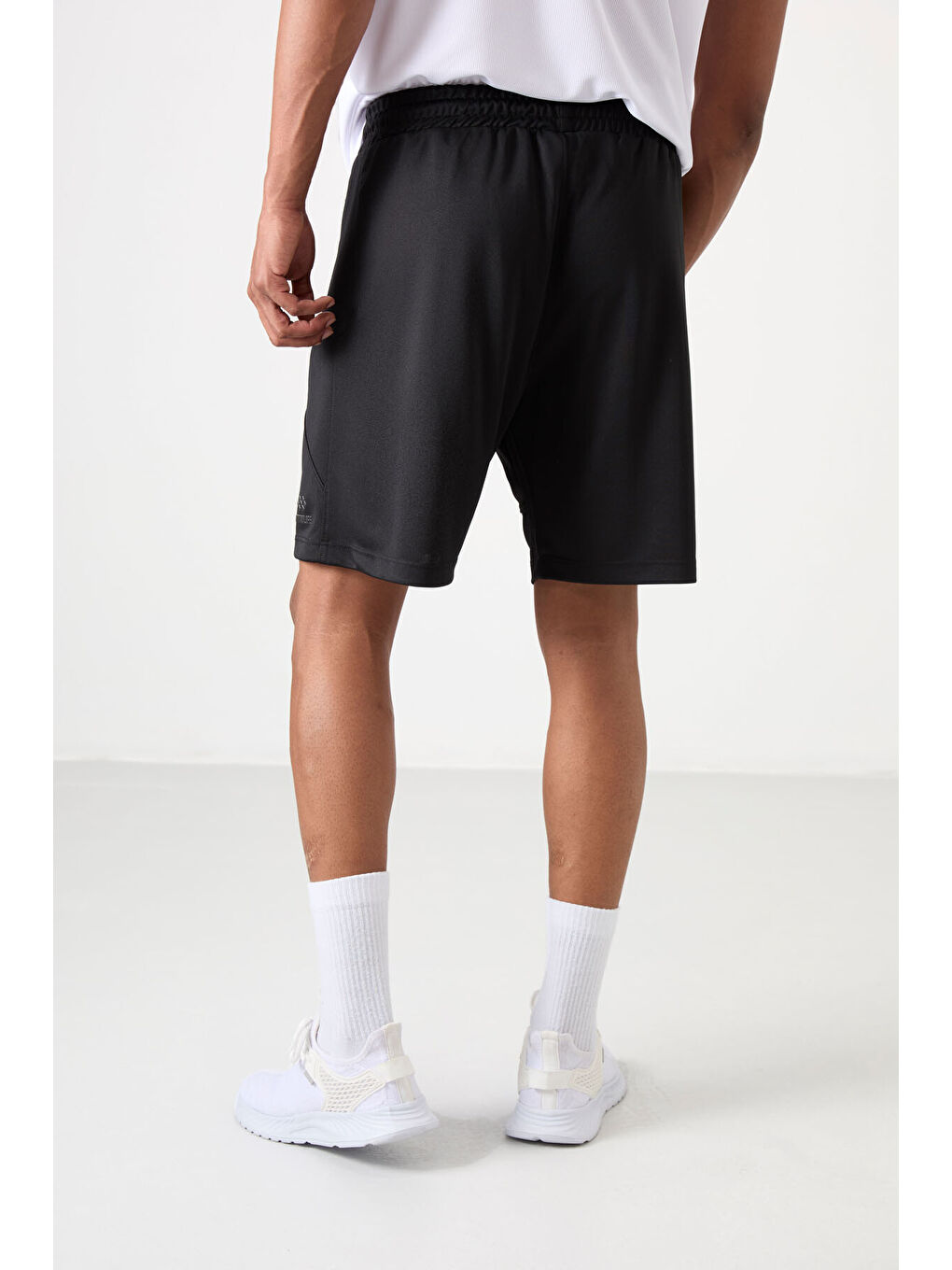 Siyah Polyester Kalın Yumuşak Comfort Fit Erkek Şort - 81271-3