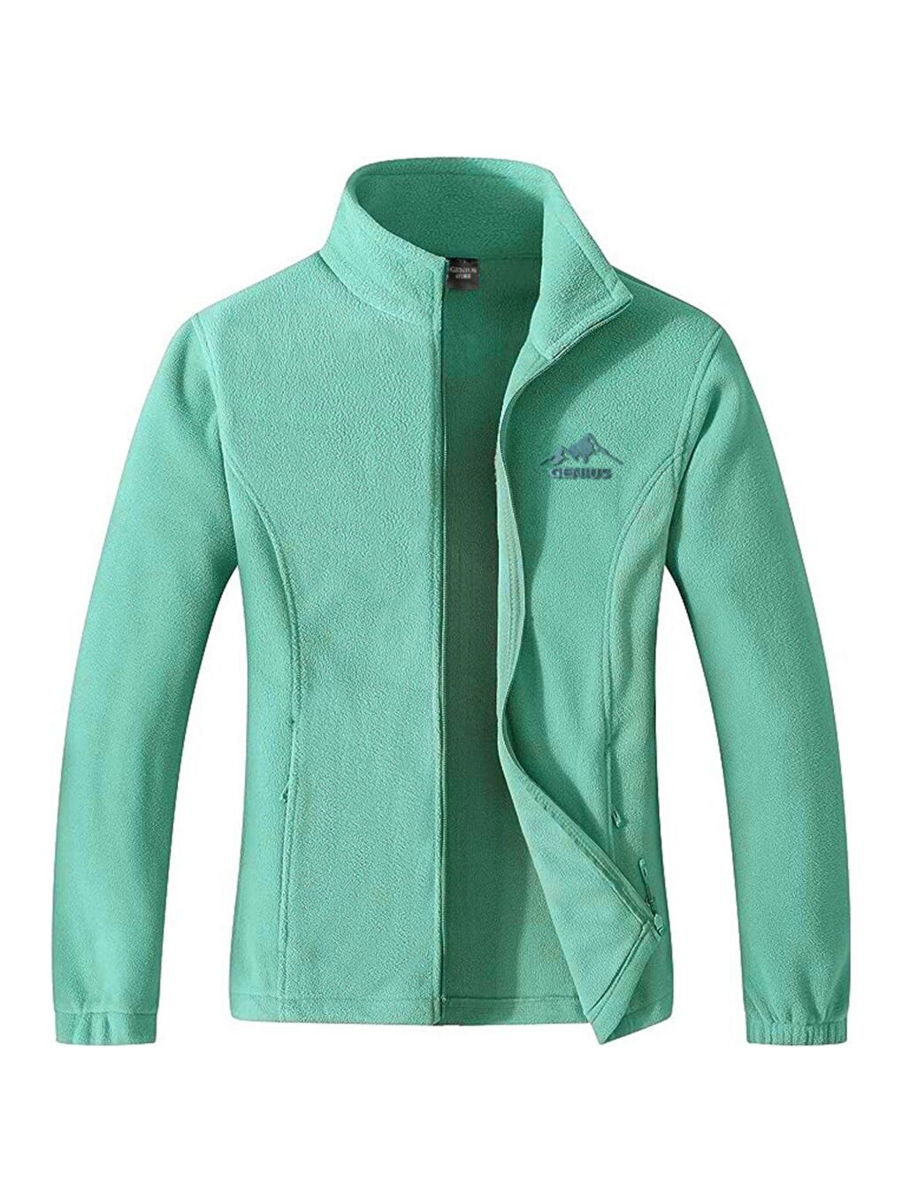 Genius Store Yeşil Unisex Renkli Tam  Polar Outdoor Polar Fermuarlı Sweatshirt Tactical Polar