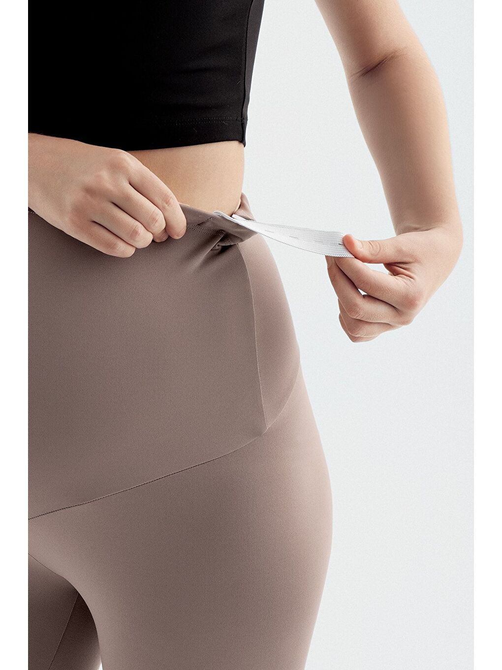 Bej Ayarlanabilir Bel Hamile Taytı T02-3