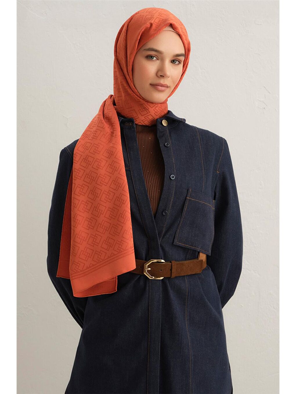 ARMİNE Turuncu Trend Safir Şal 3 241837