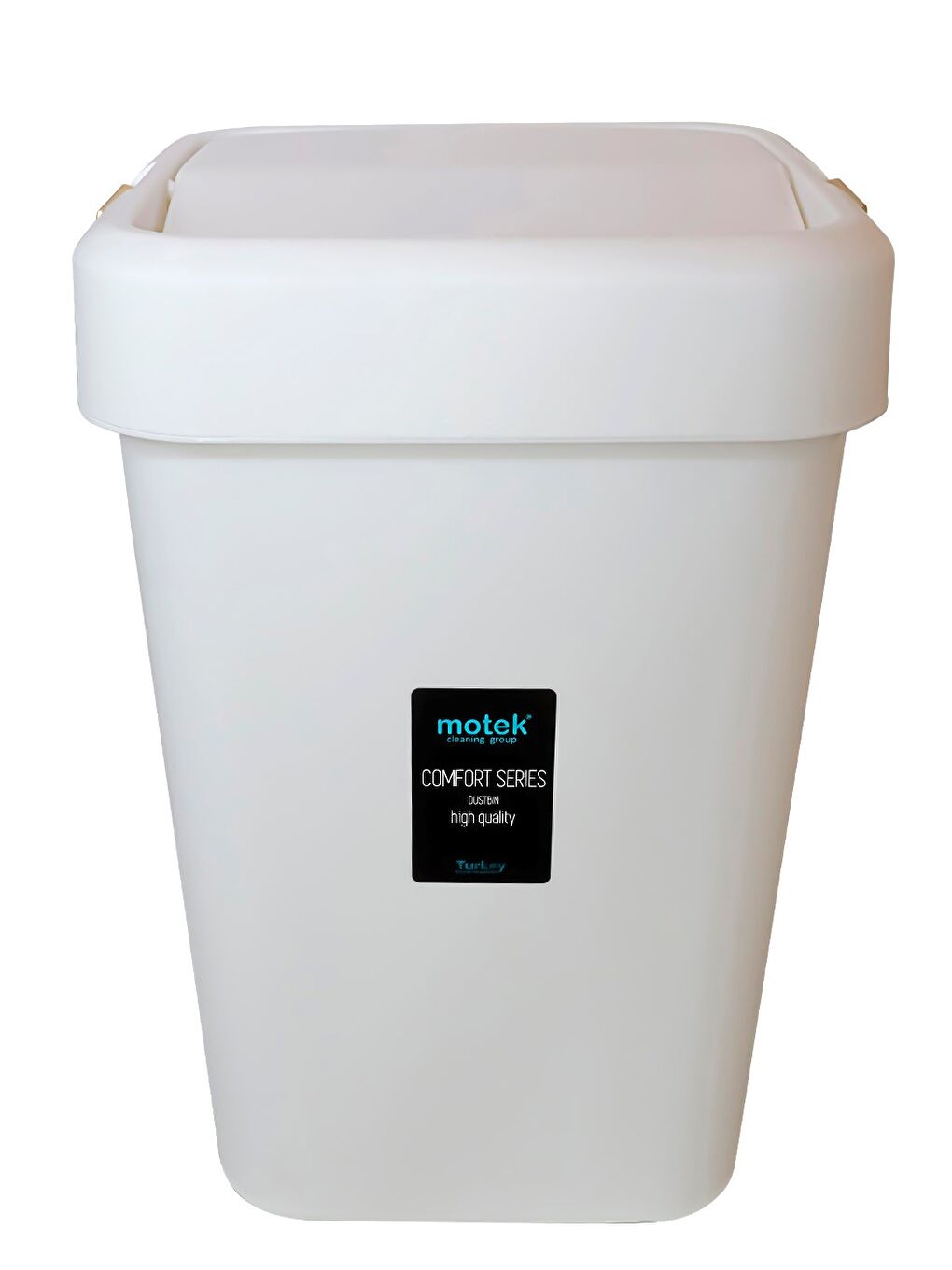 Motek Beyaz Comfort Dustbin 18 Litre Çöp Kutusu Kovası Gold Beyaz - 2