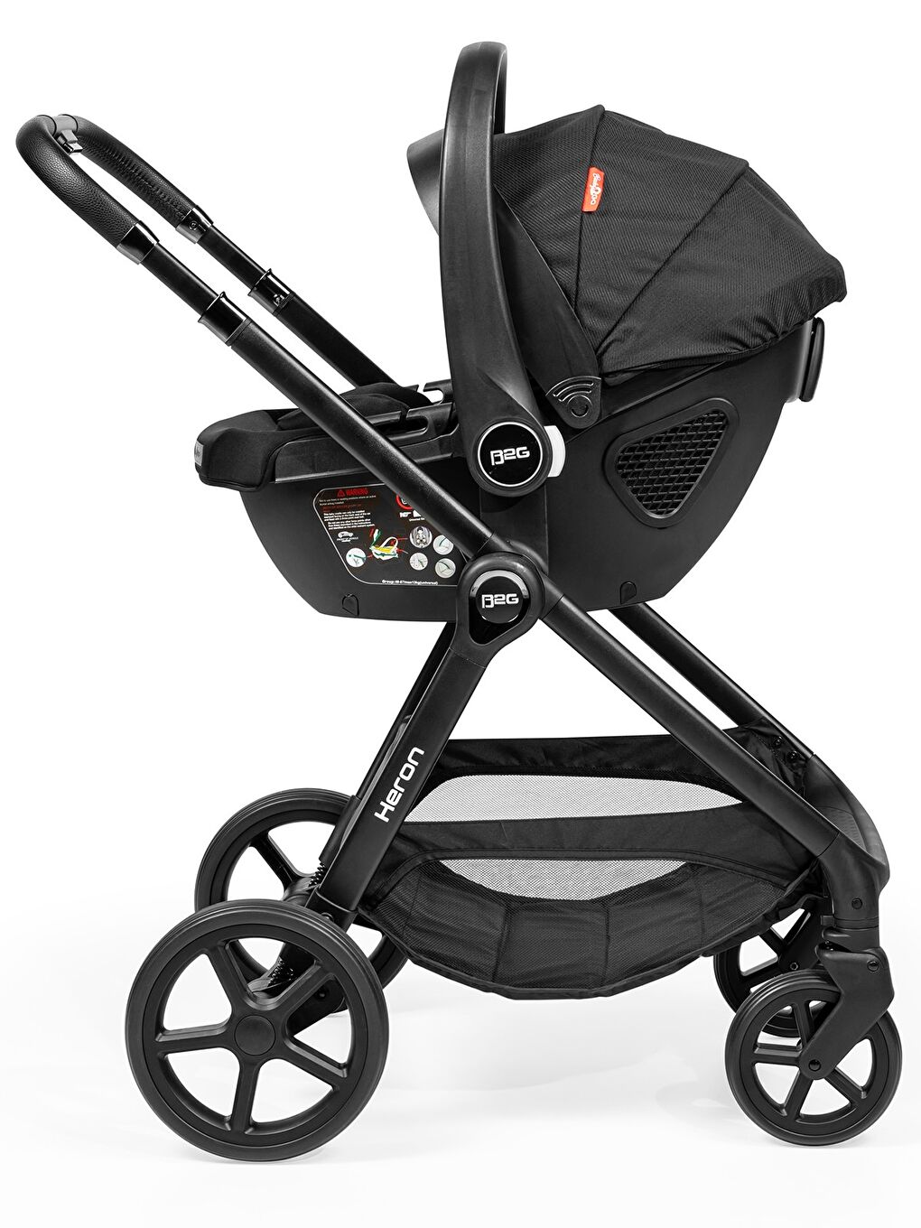 Heron Travel Sistem Bebek Arabası - Siyah Standart-6