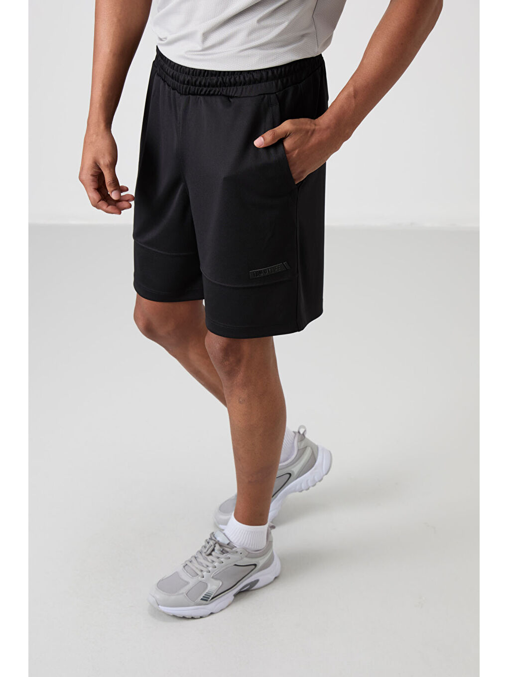 Siyah Polyester Kalın Yumuşak Comfort Fit Erkek Şort - 81272-1