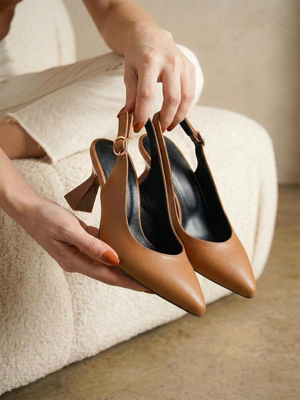 Kahverengi Kadın Harmony Taba Topuklu Ayakkabı-1