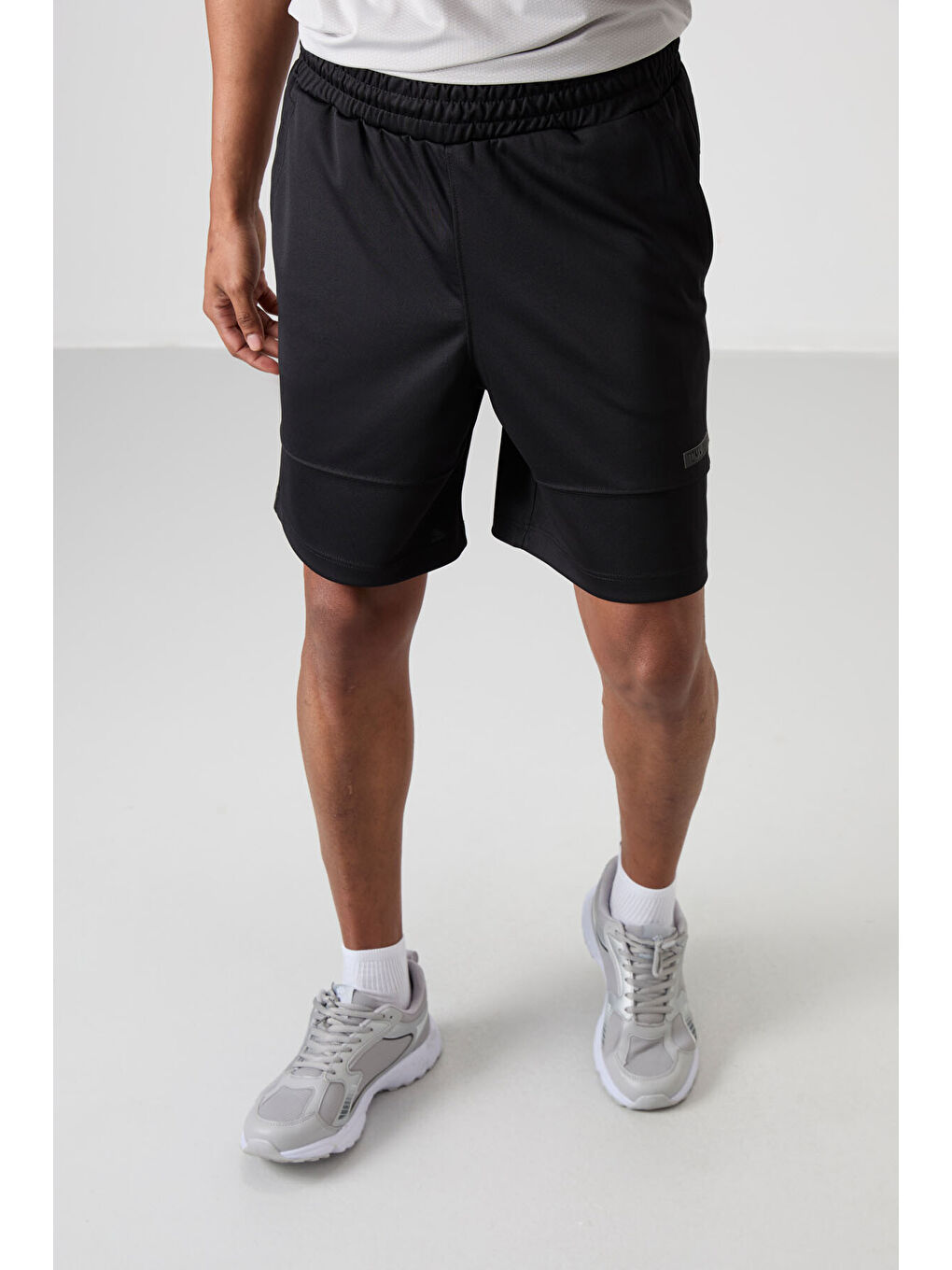 Siyah Polyester Kalın Yumuşak Comfort Fit Erkek Şort - 81272-3