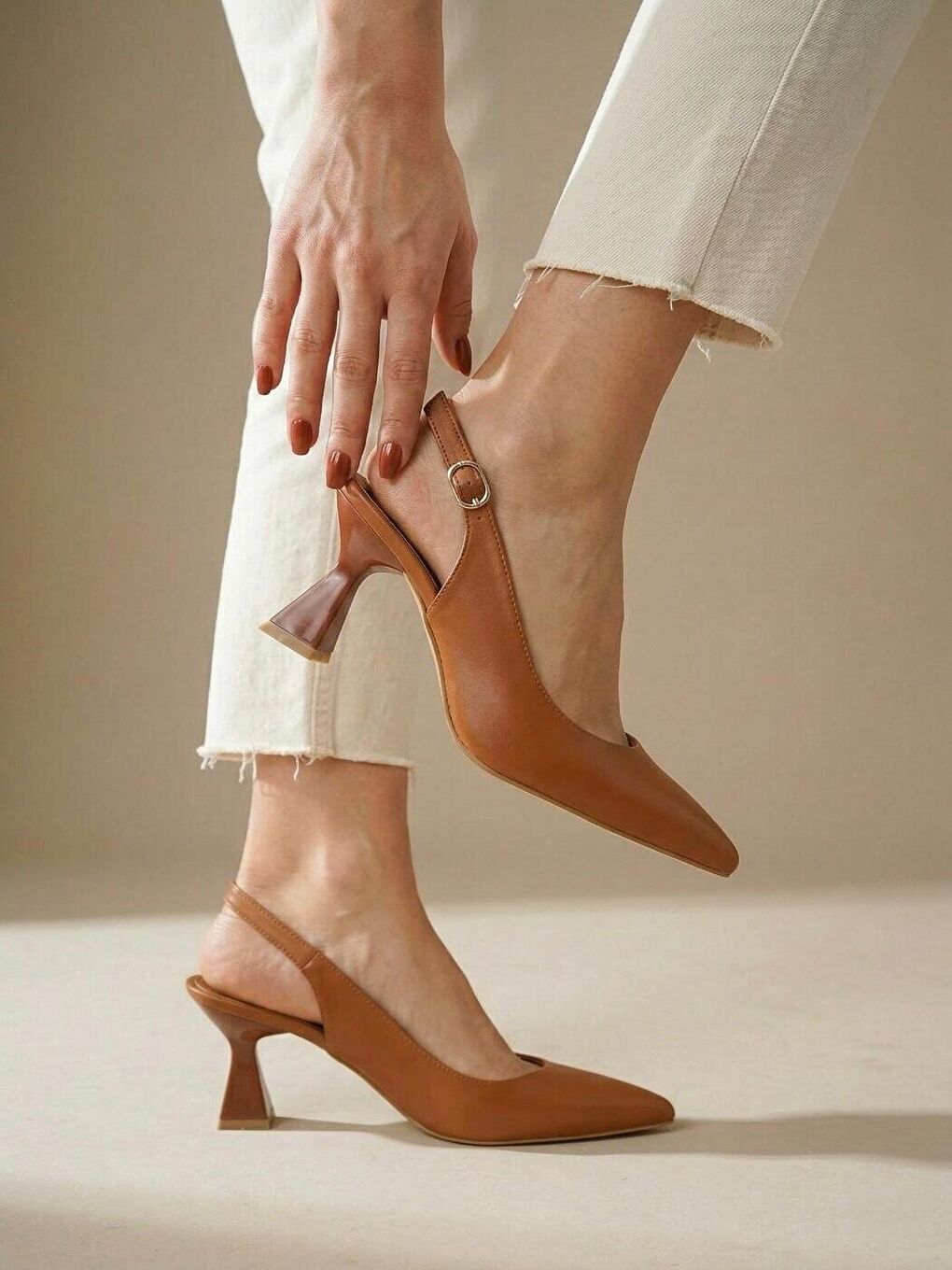 Kahverengi Kadın Harmony Taba Topuklu Ayakkabı-3