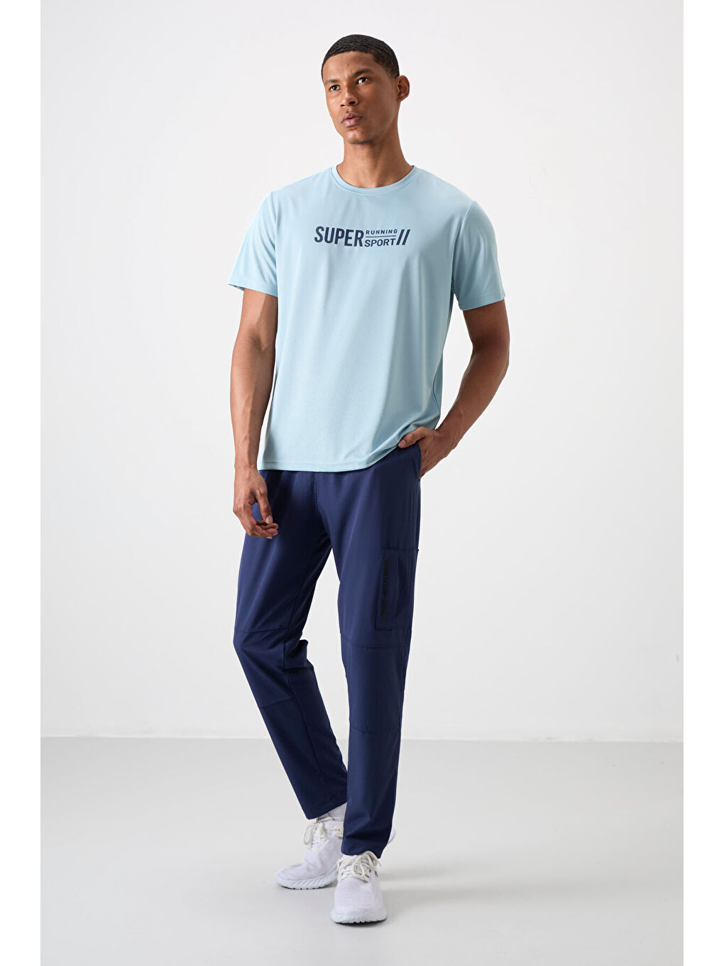 İndigo Polyester İnce Yumuşak Comfort Fit Erkek Eşofman Alt - 82120-2