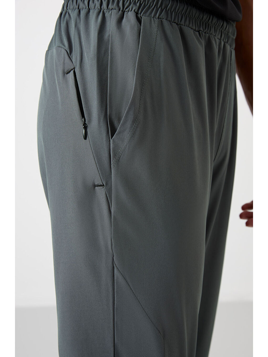 Haki Polyester İnce Yumuşak Comfort Fit Erkek Eşofman Alt - 82119-3