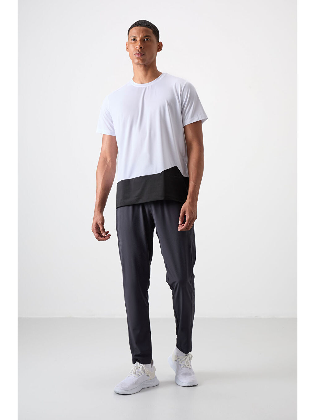 Antrasit Polyester İnce Yumuşak Comfort Fit Erkek Eşofman Alt - 82119