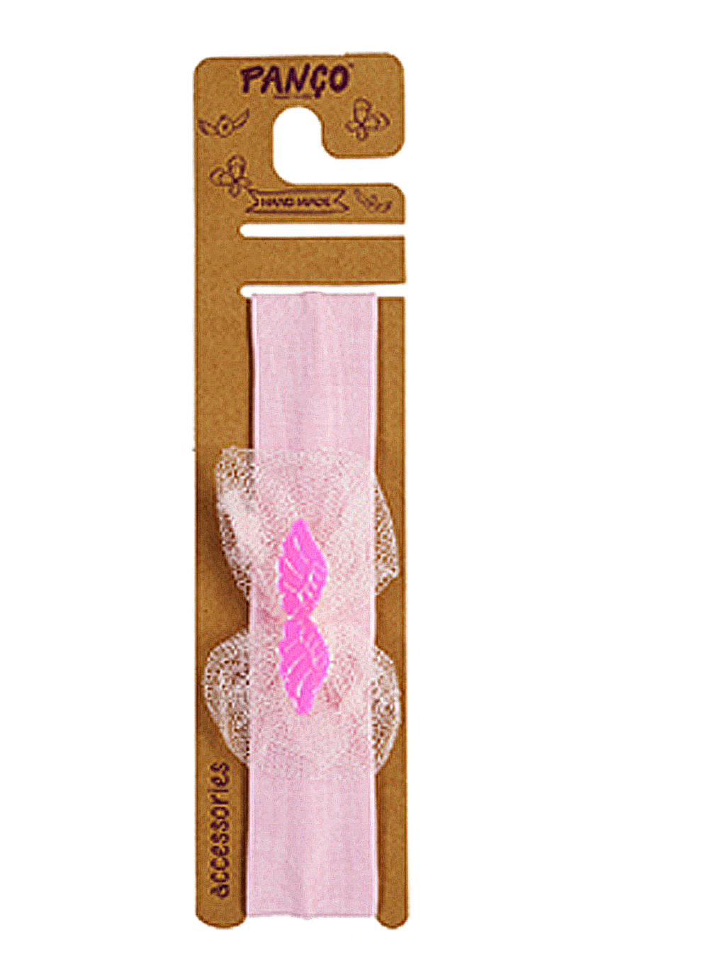 Kız Çocuk Kurdelalı Pembe Saç Bandı-1