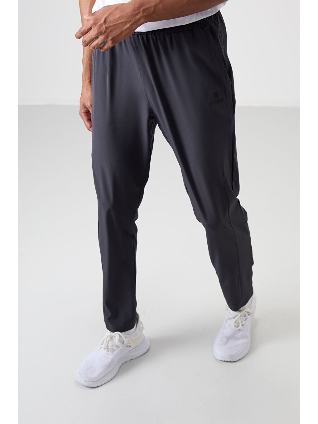 Antrasit Polyester İnce Yumuşak Comfort Fit Erkek Eşofman Alt - 82119-4